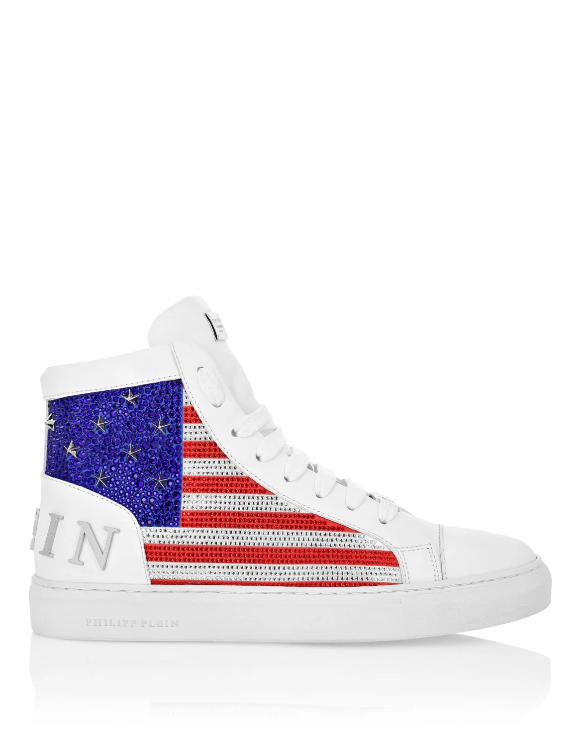 Mid Top Sneakers Star Studs America, цвет: Белый