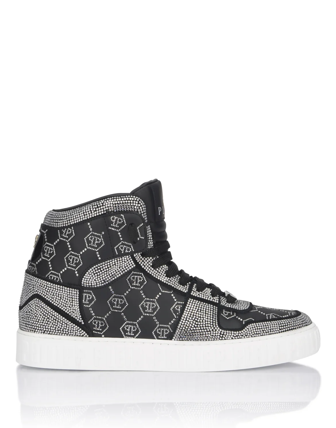 High Top Sneakers Carson Monogram Strass, цвет: Черный