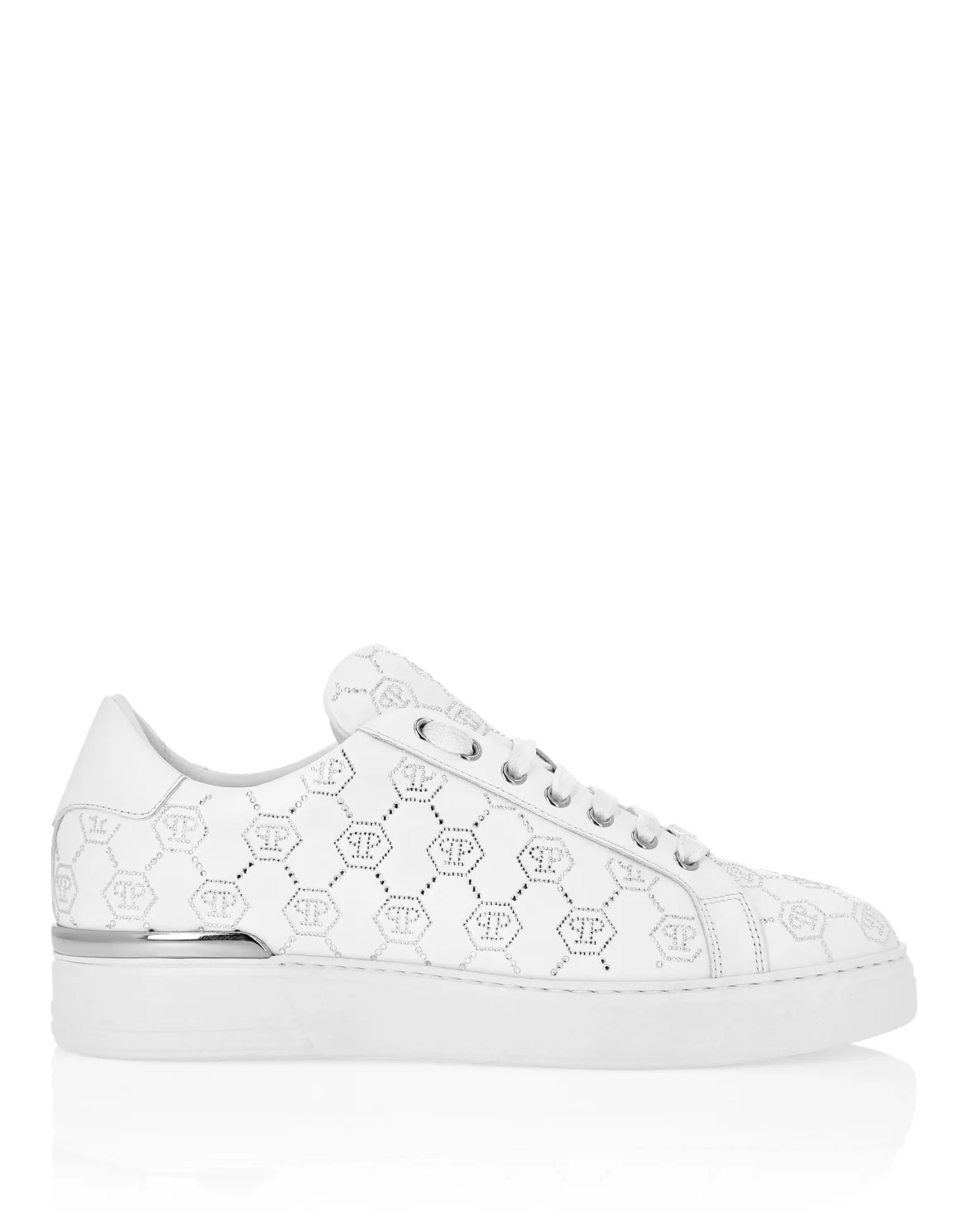 Low Top Sneakers Carson Monogram Strass, цвет: Белый