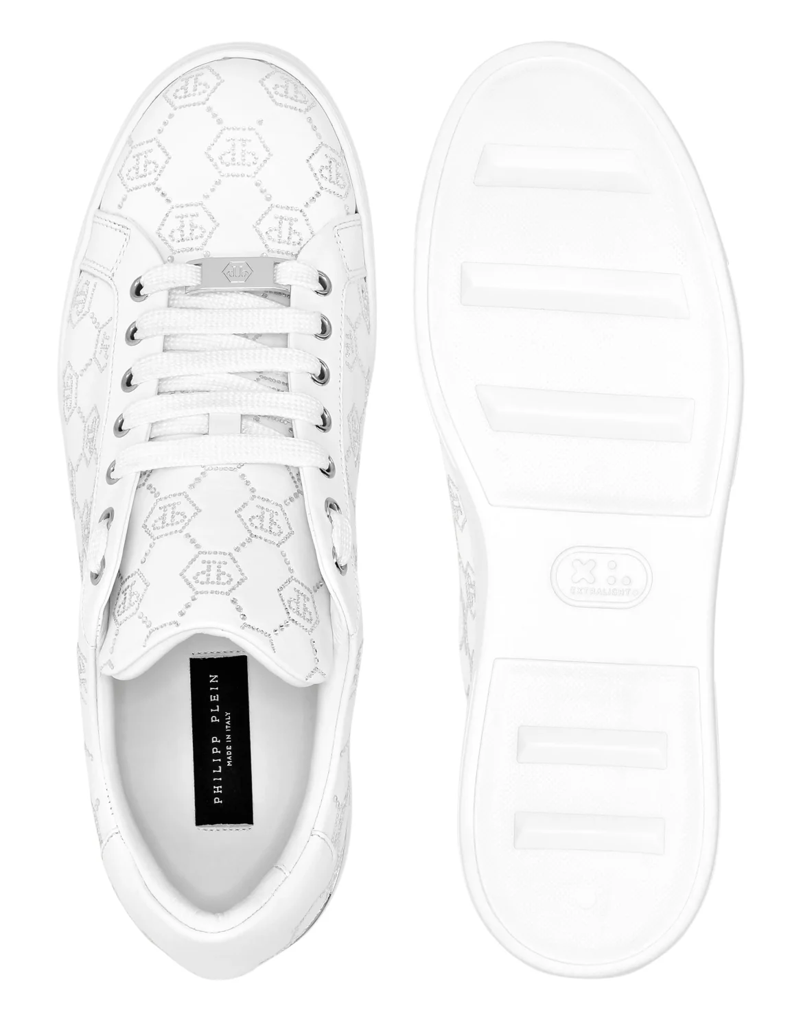 Low Top Sneakers Carson Monogram Strass, цвет: Белый