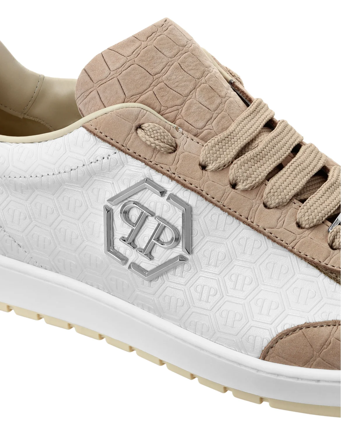 Low Top Sneakers Mixed Monogram, цвет: Бежевый
