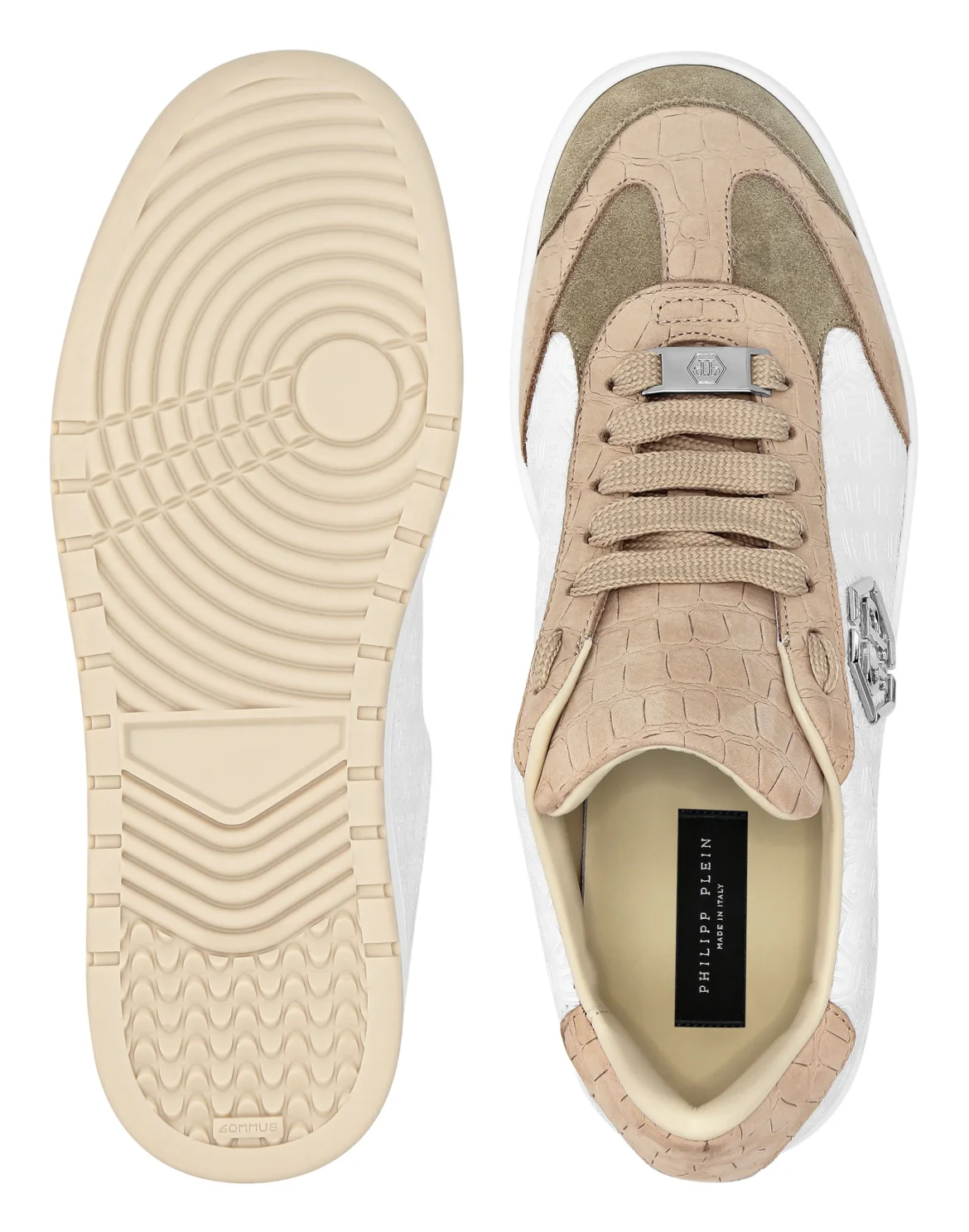 Low Top Sneakers Mixed Monogram, цвет: Бежевый