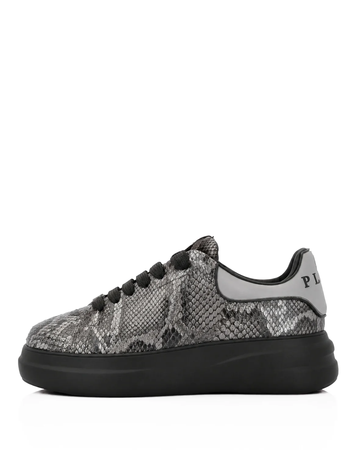 Low Top Sneakers Roccia Python Print, цвет: Черный