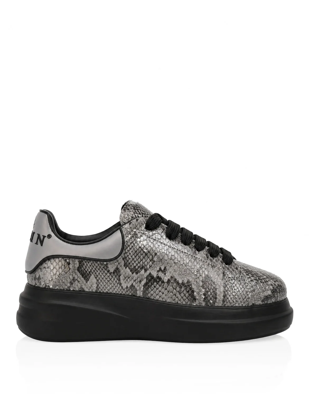 Low Top Sneakers Roccia Python Print, цвет: Черный
