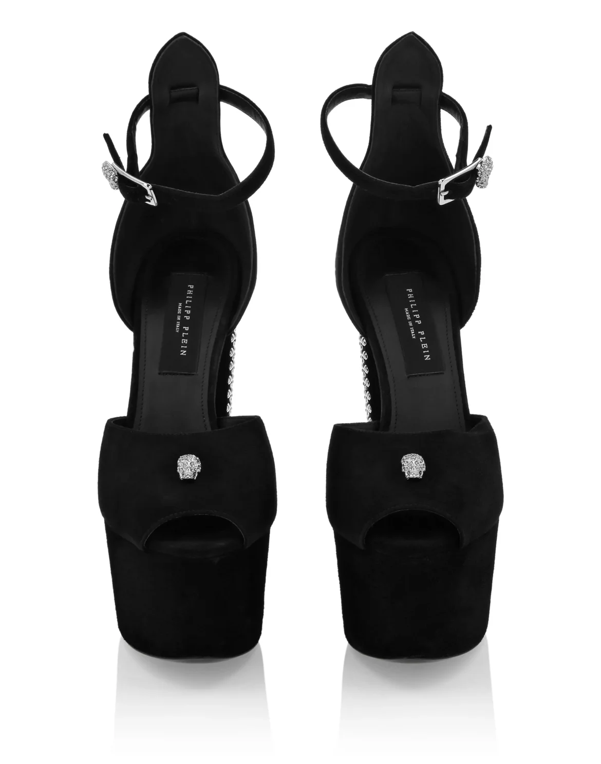 High Heel Platform Sandals Studs and Strass, цвет: Черный