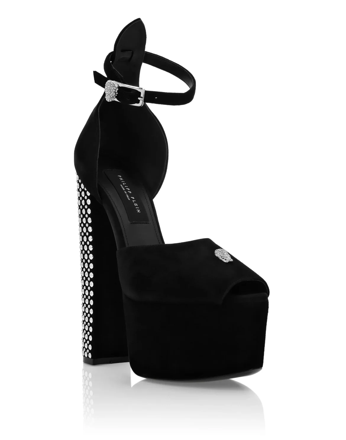High Heel Platform Sandals Studs and Strass, цвет: Черный