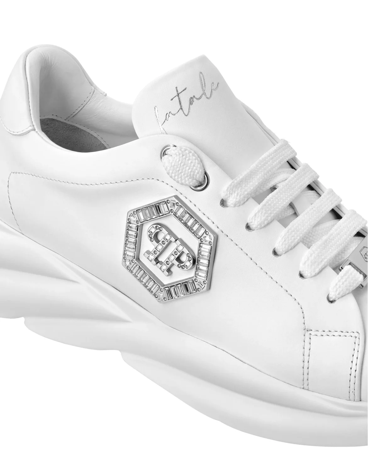 Nappa Leather Runner Crystal Fatale, цвет: Белый