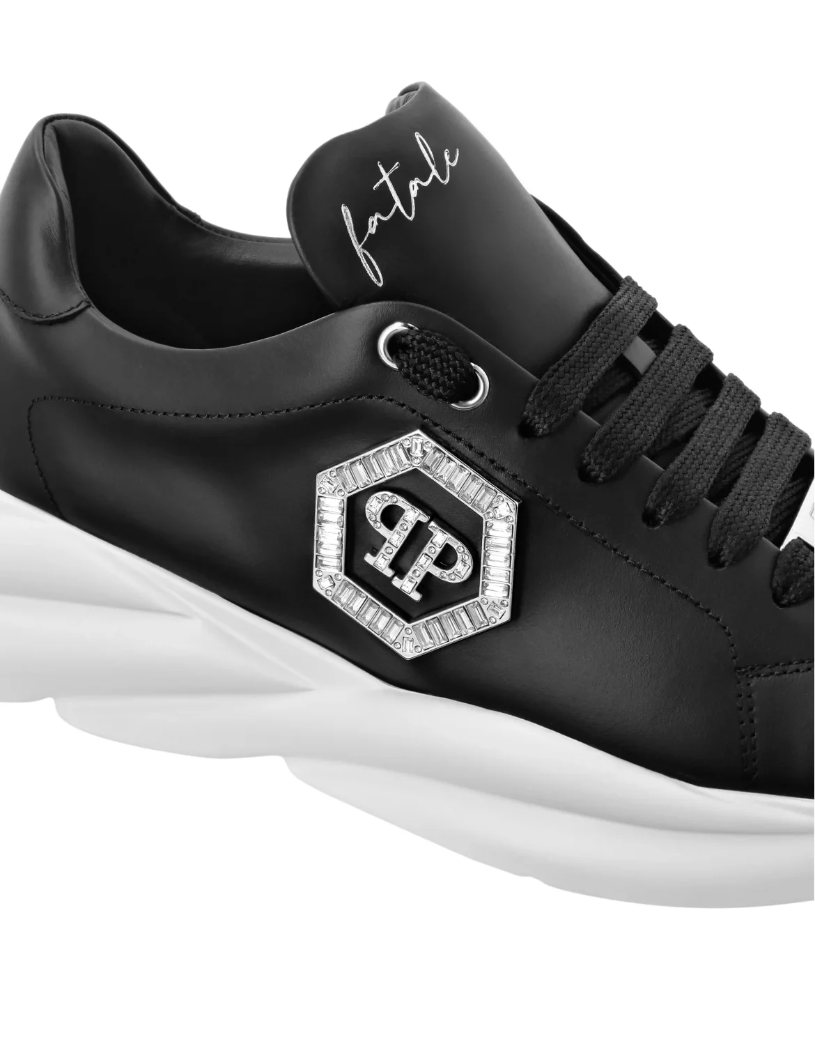 Nappa Leather Runner Crystal Fatale, цвет: Черный