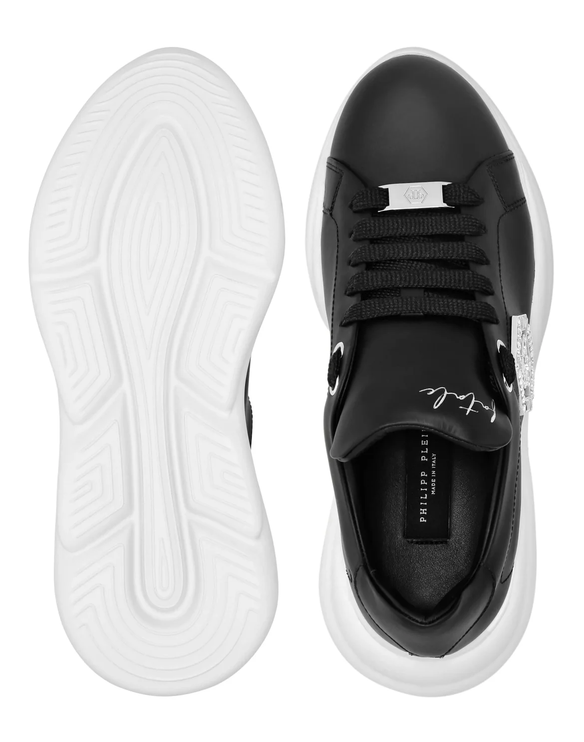 Nappa Leather Runner Crystal Fatale, цвет: Черный