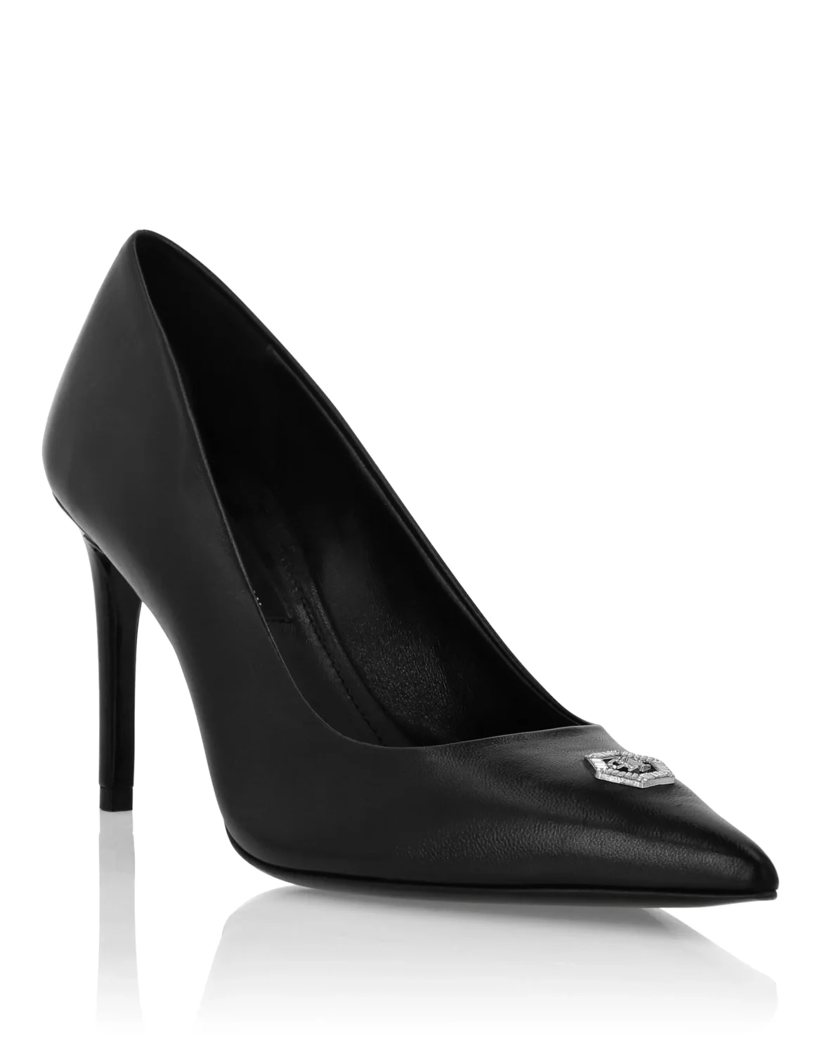 Nappa Leather Decollete High Heels Crystal Fatale 9, цвет: Черный