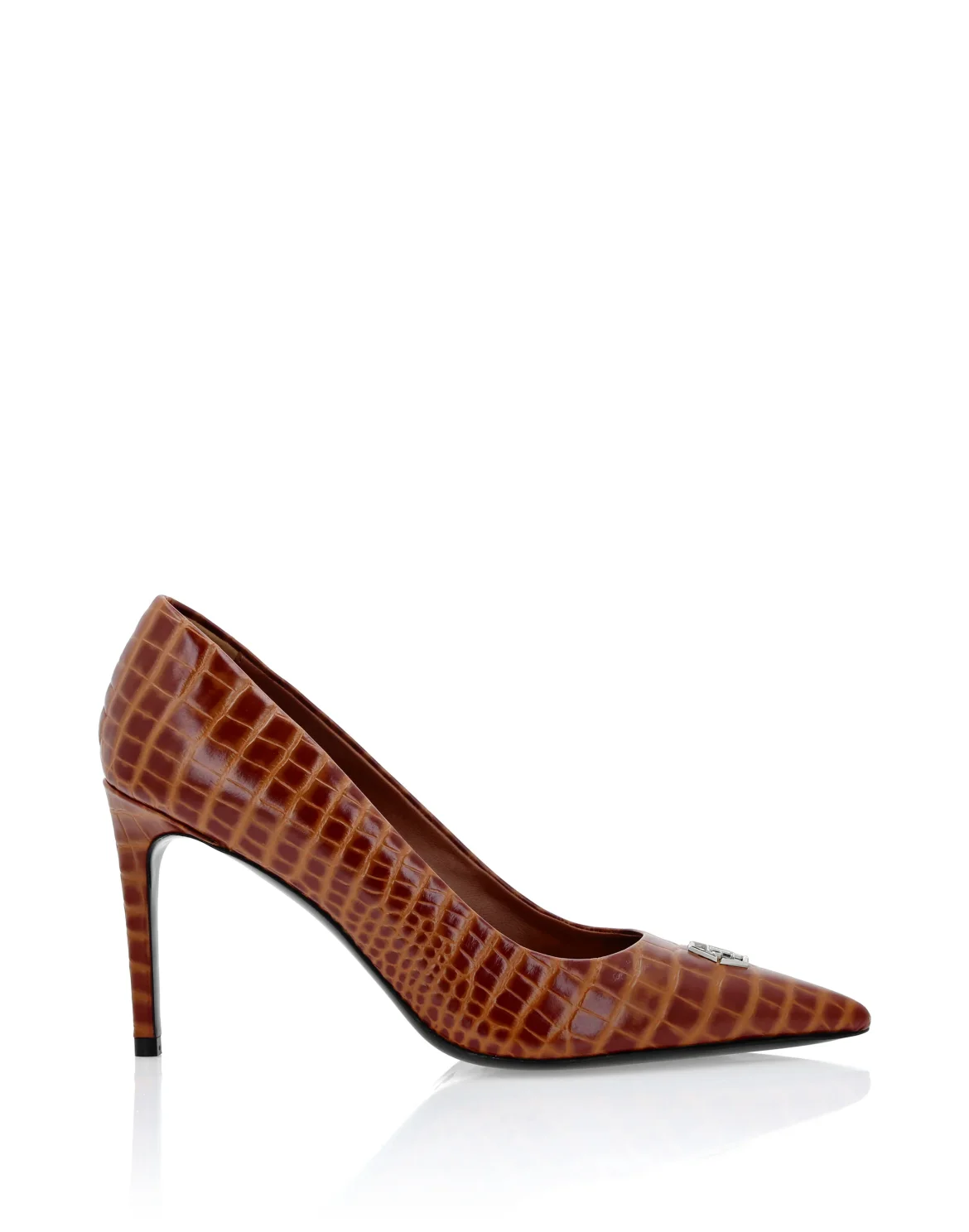 Decollete Mid-Heels 9 Cocco Hexagon, цвет: Коричневый