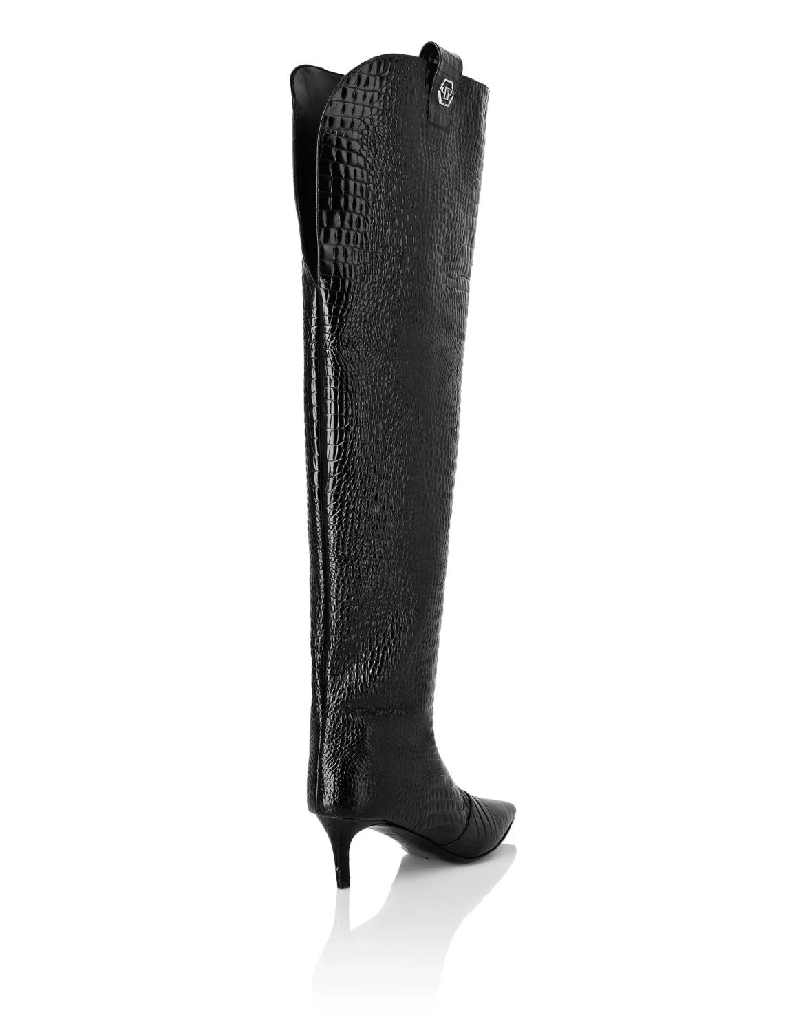 Low-Heel Overknee Boots Cocco Print, цвет: Черный