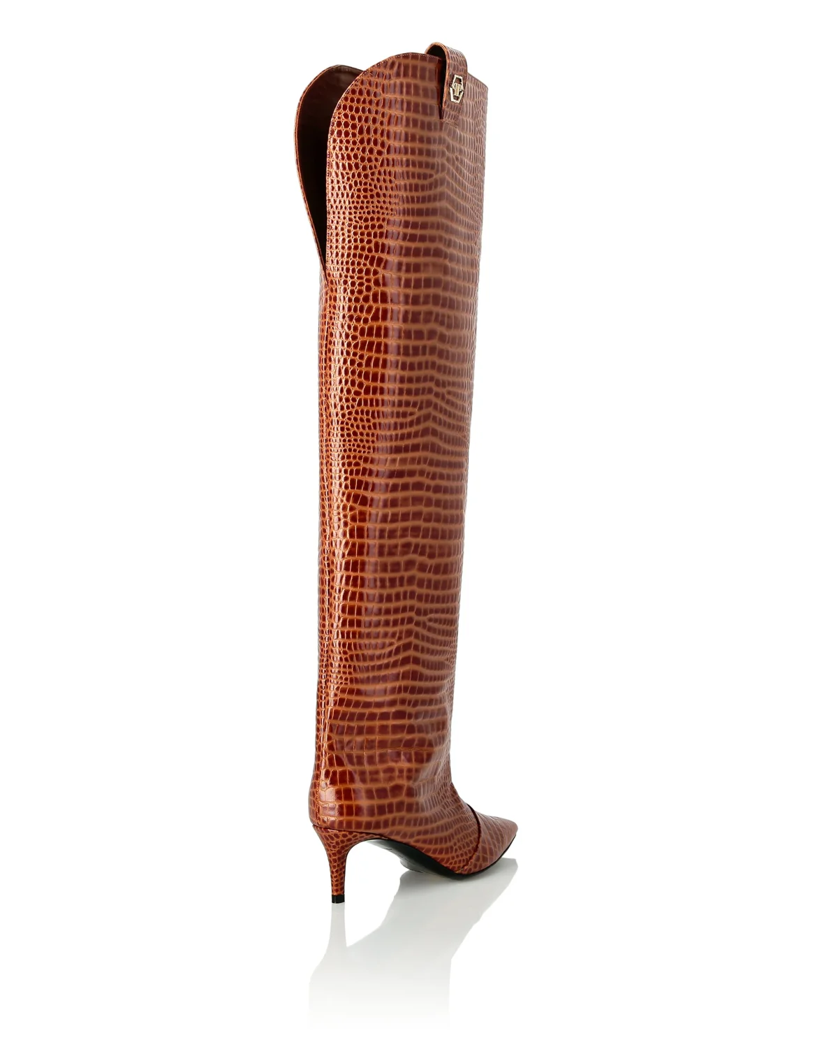 Low-Heel Overknee Boots Cocco Print, цвет: Коричневый