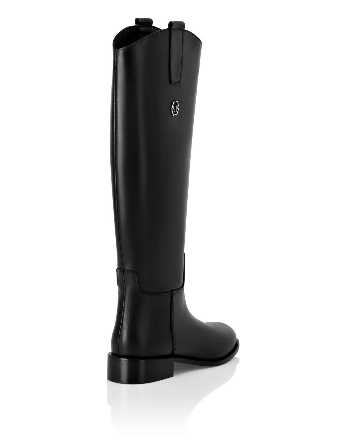 Mid Flat Horsebit Boots Hexagon, цвет: Черный