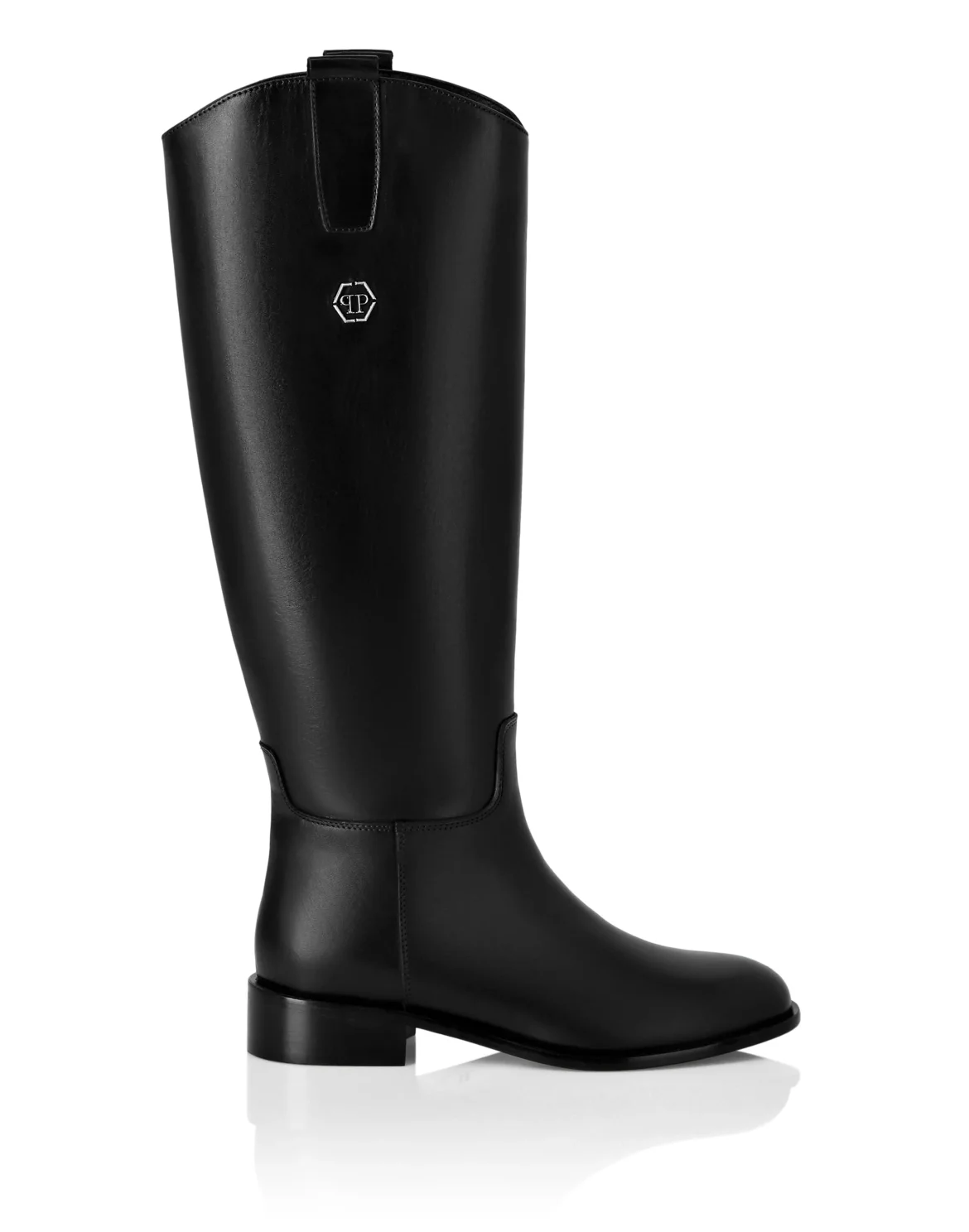 Mid Flat Horsebit Boots Hexagon, цвет: Черный