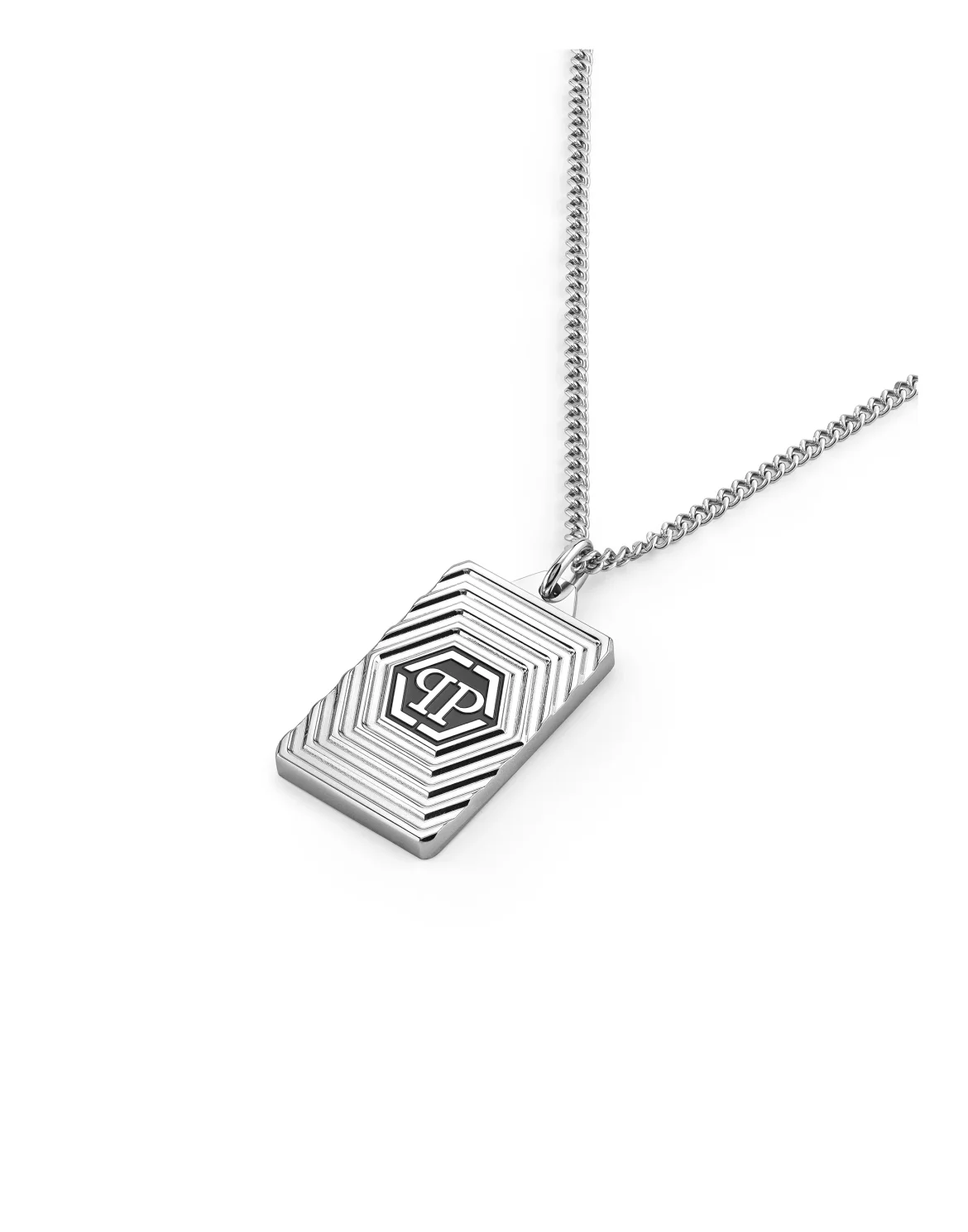 Necklace PLEIN TAG, цвет: Серебристый