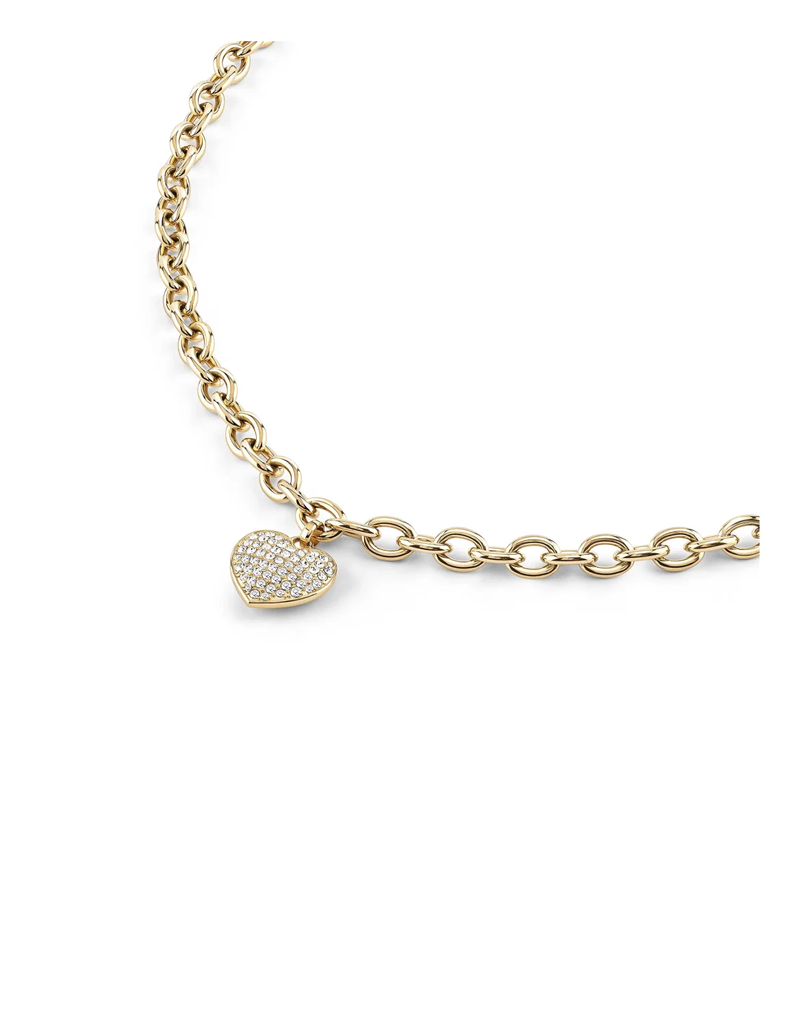 Necklace PLEIN ROCKED HEART Stones, цвет: Золотой