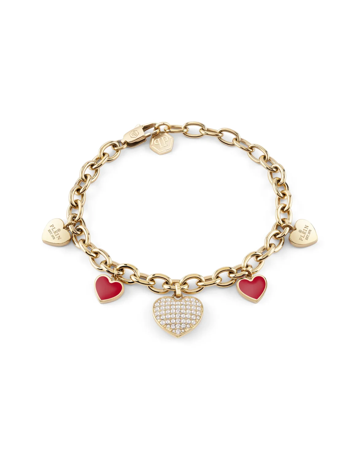 Bracelet PLEIN ROCKED HEART, цвет: Золотой