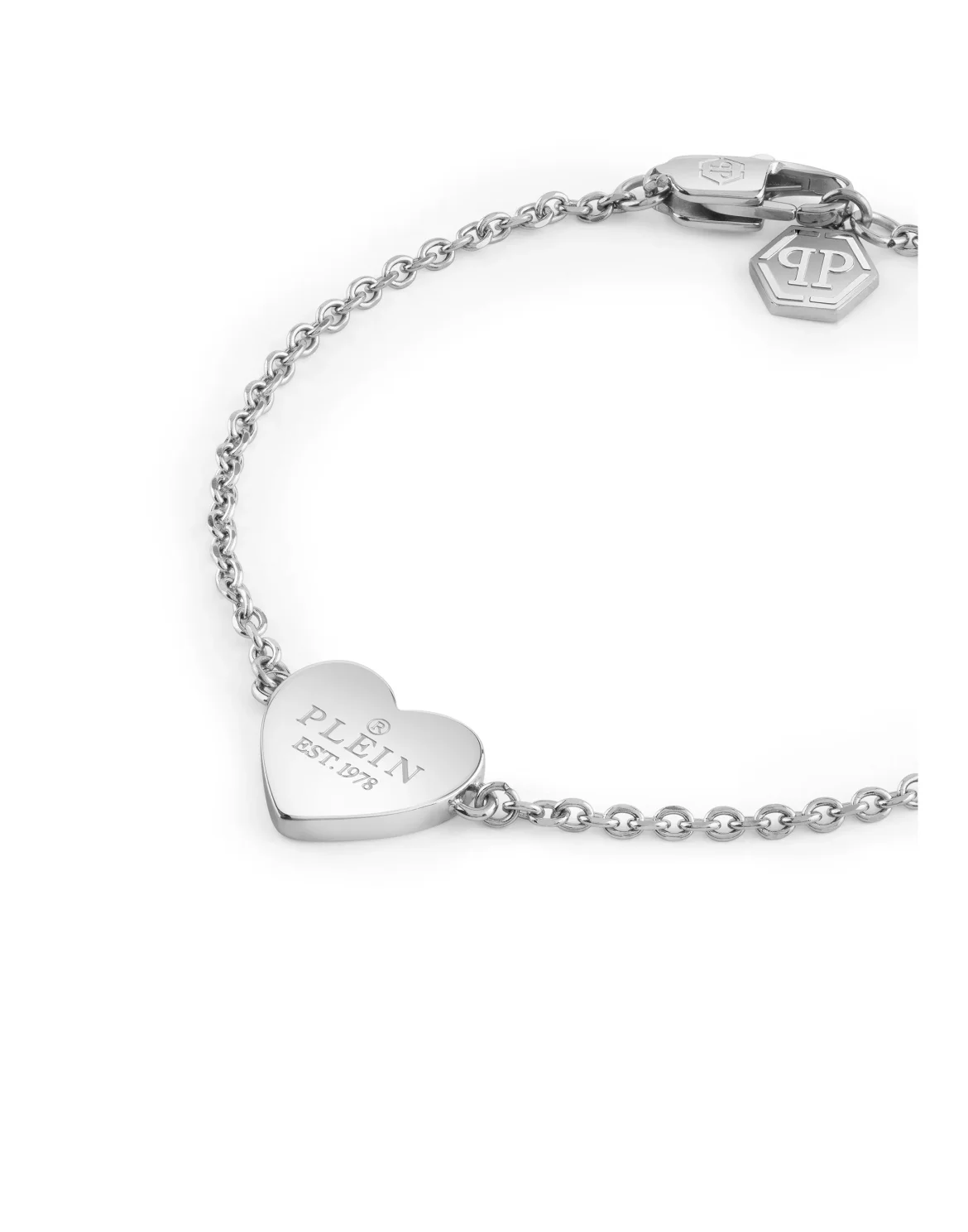 Bracelet PLEIN ROCKED HEART, цвет: Серебристый