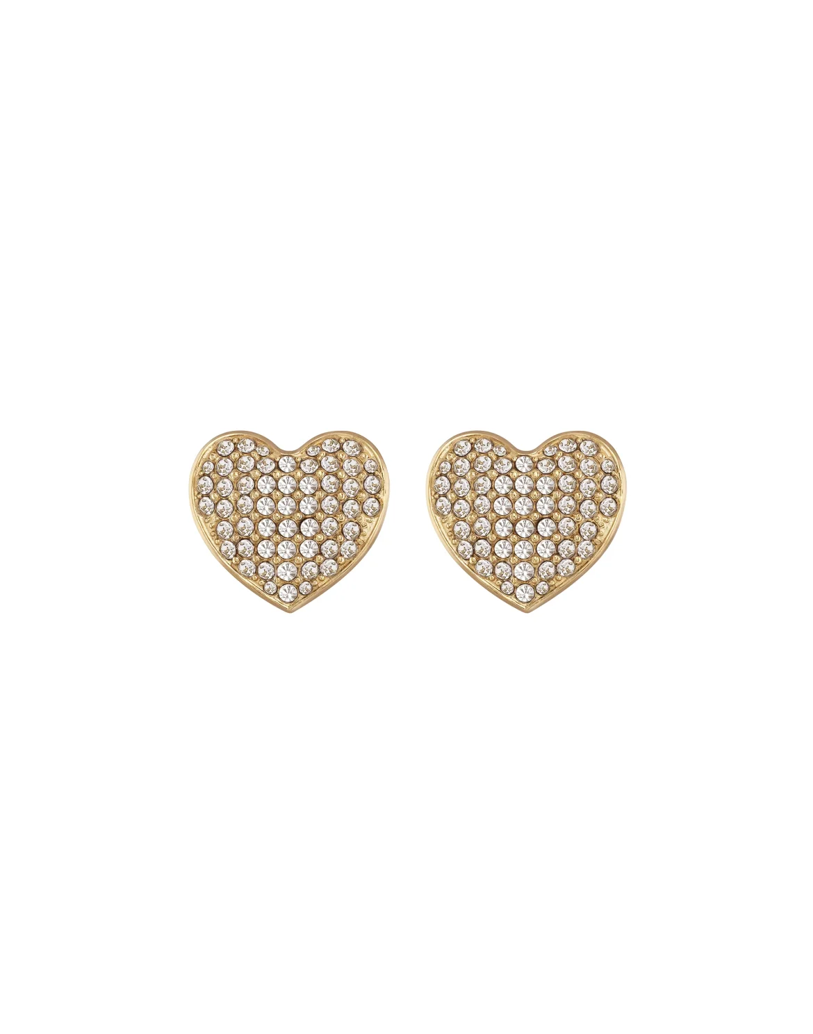 Earrings PLEIN ROCKED HEART Stones, цвет: Золотой