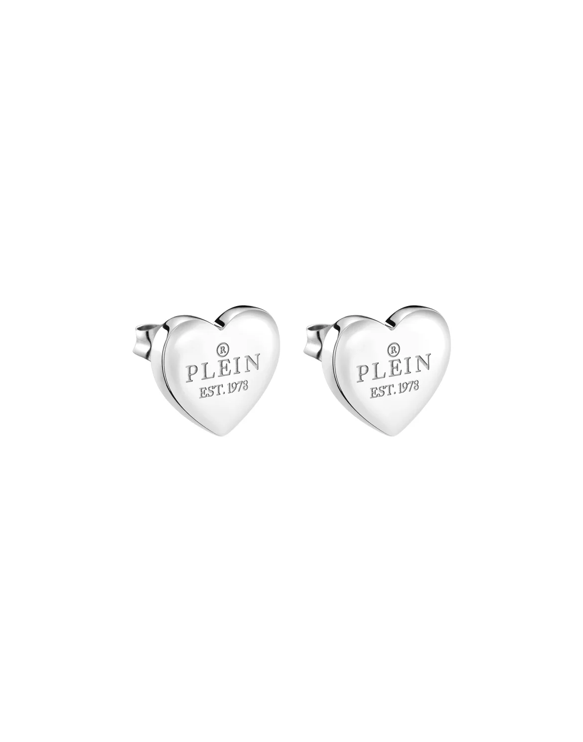 Earrings PLEIN ROCKED HEART, цвет: Серебристый