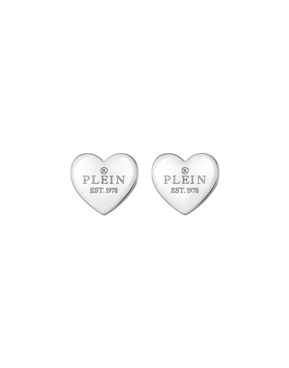 Earrings PLEIN ROCKED HEART, цвет: Серебристый