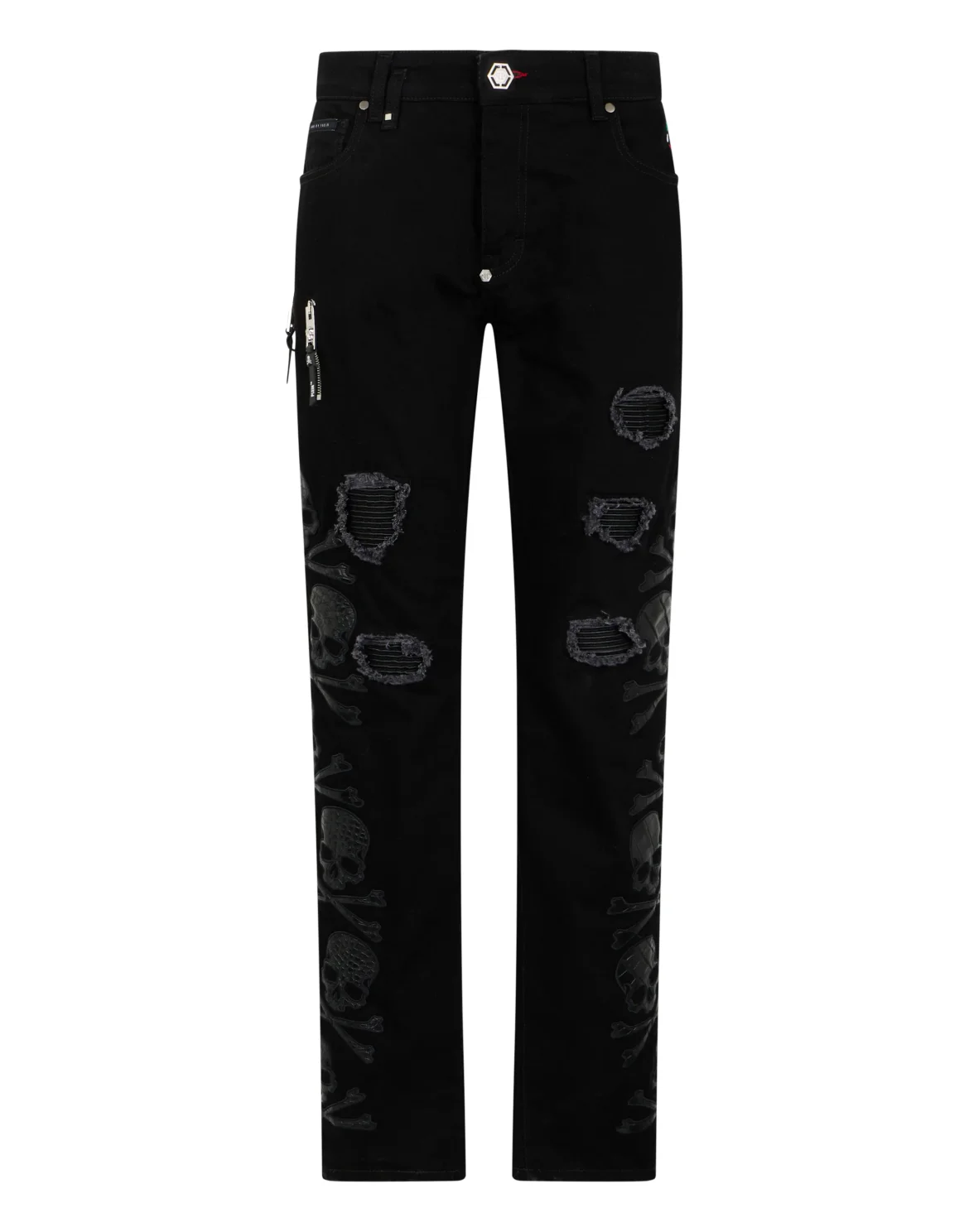 Rock Star Fit Jeans Skull and Bones, цвет: Черный