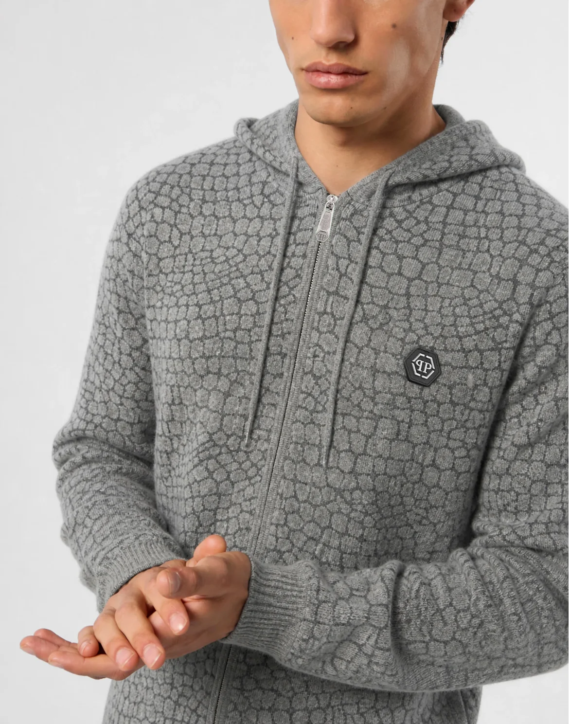 Wool Cashmere Zip Hoodie Cocco, цвет: Серый