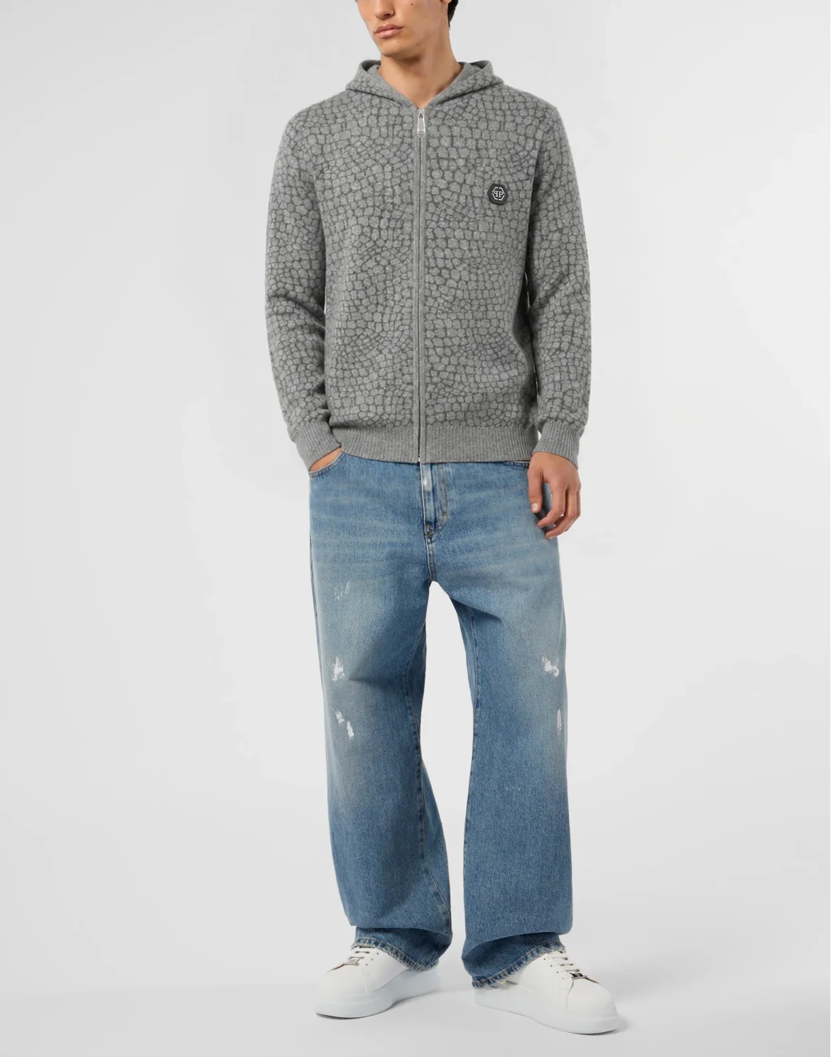 Wool Cashmere Zip Hoodie Cocco, цвет: Серый