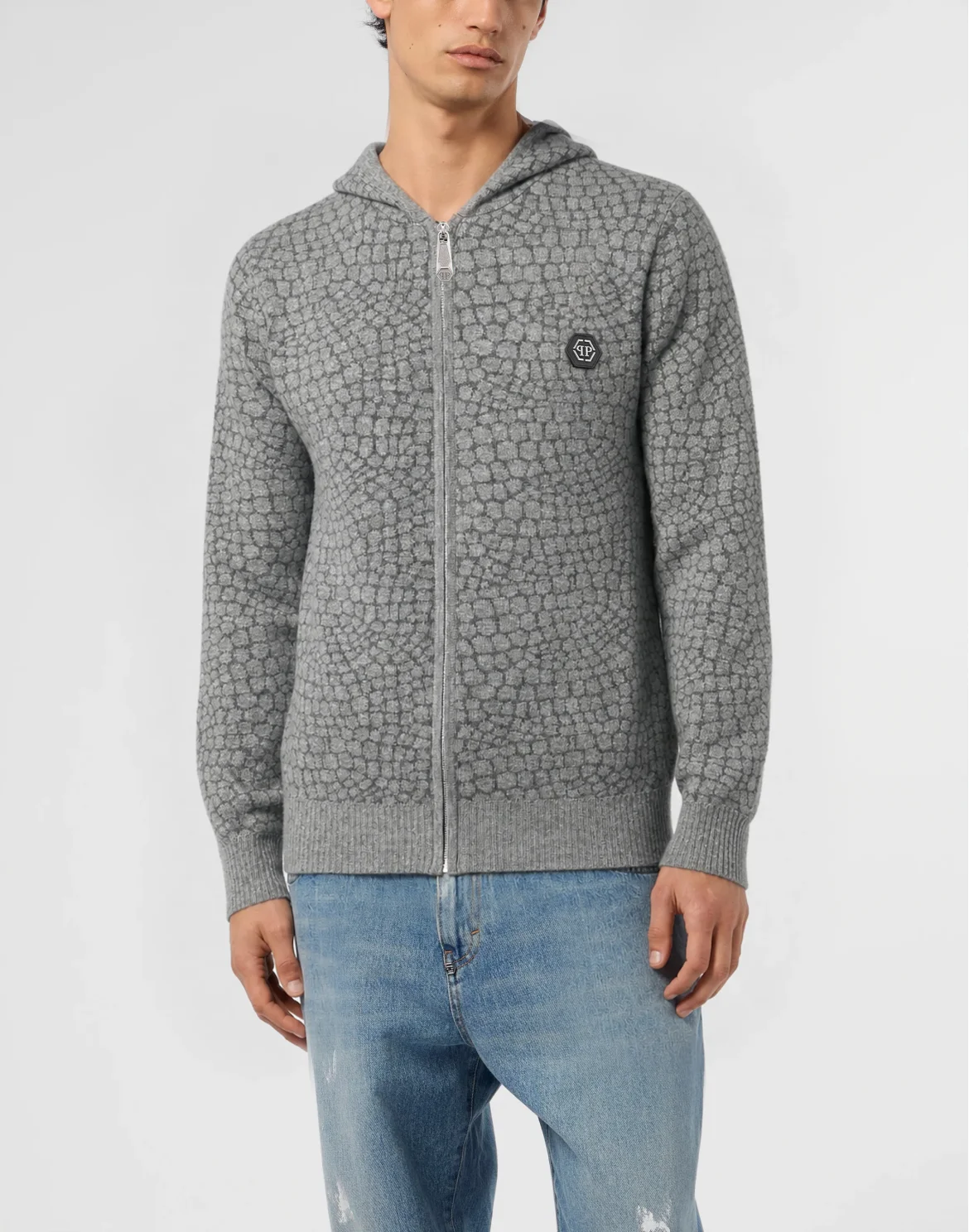 Wool Cashmere Zip Hoodie Cocco, цвет: Серый