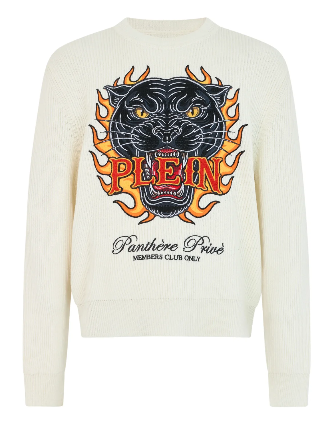 Roundneck Pullover Panther Flames, цвет: Бежевый