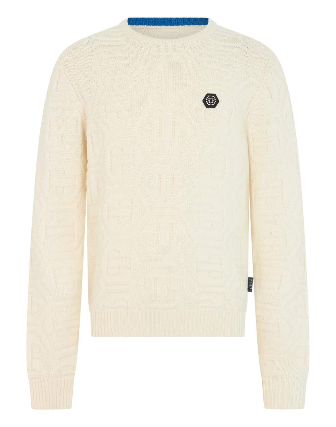 Roundneck Pullover Jacquard Monogram, цвет: Бежевый