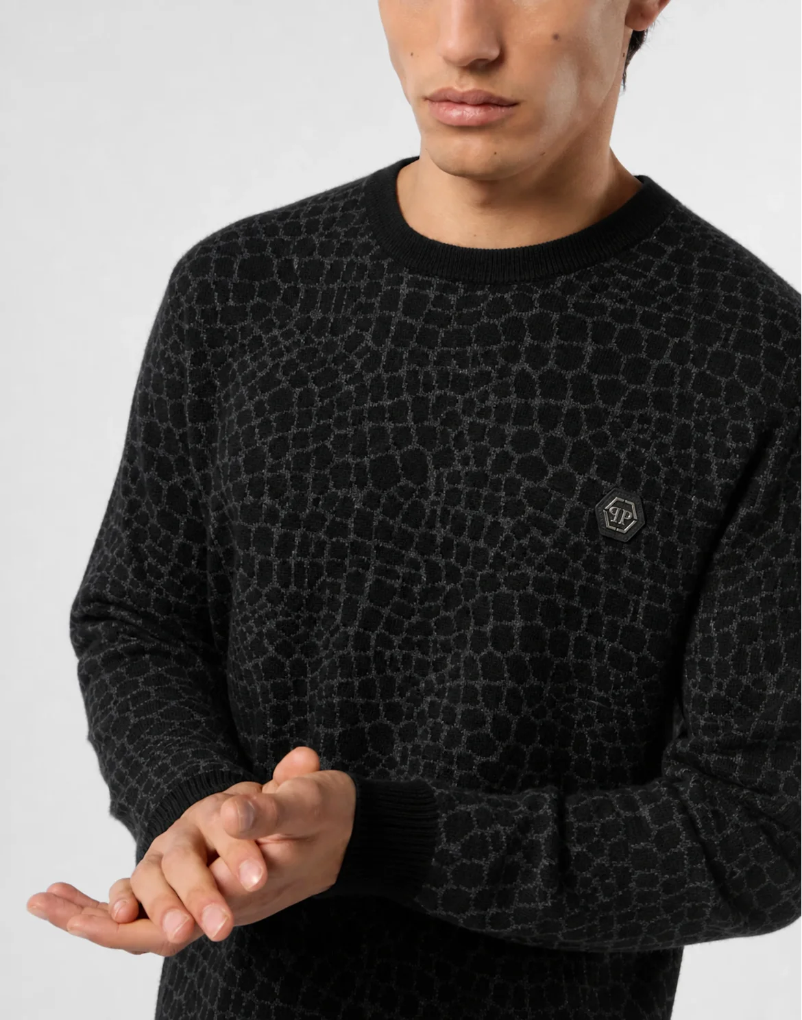 Wool Cashmere Round Neck Pullover Cocco, цвет: Черный