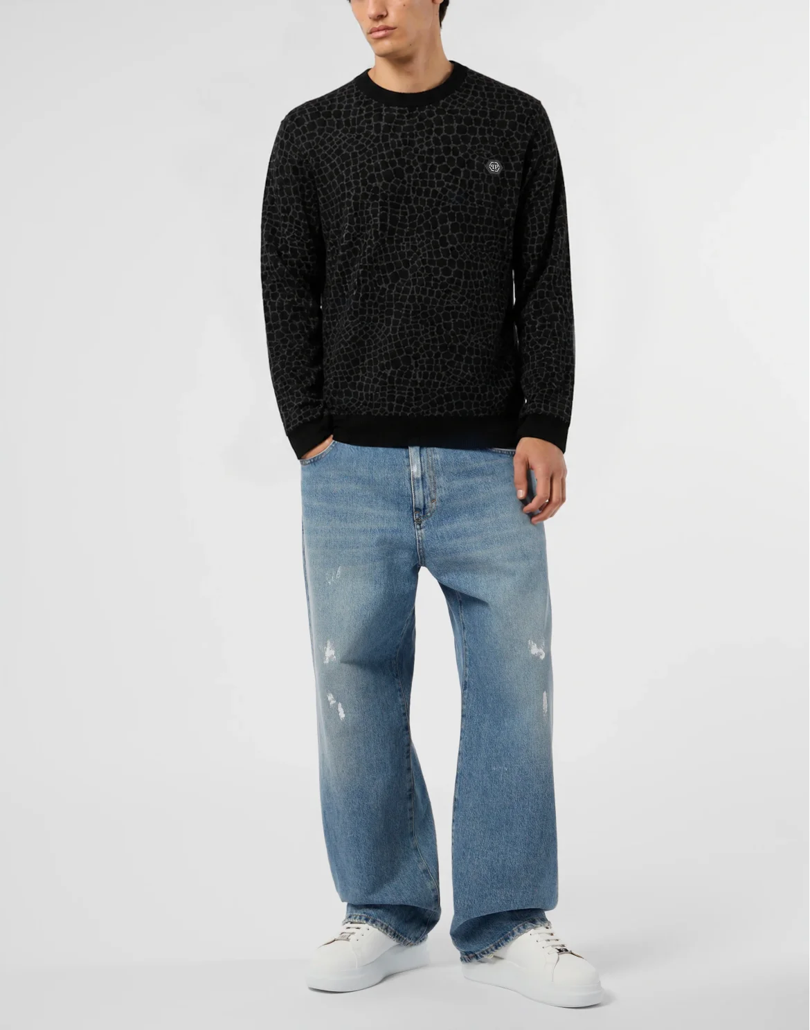 Wool Cashmere Round Neck Pullover Cocco, цвет: Черный