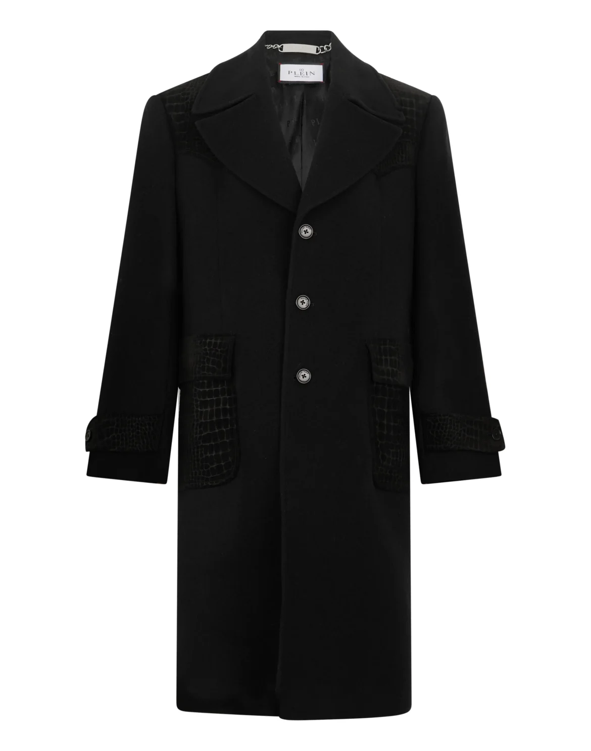 Gianni Fit Coat Croco Inserts, цвет: Черный