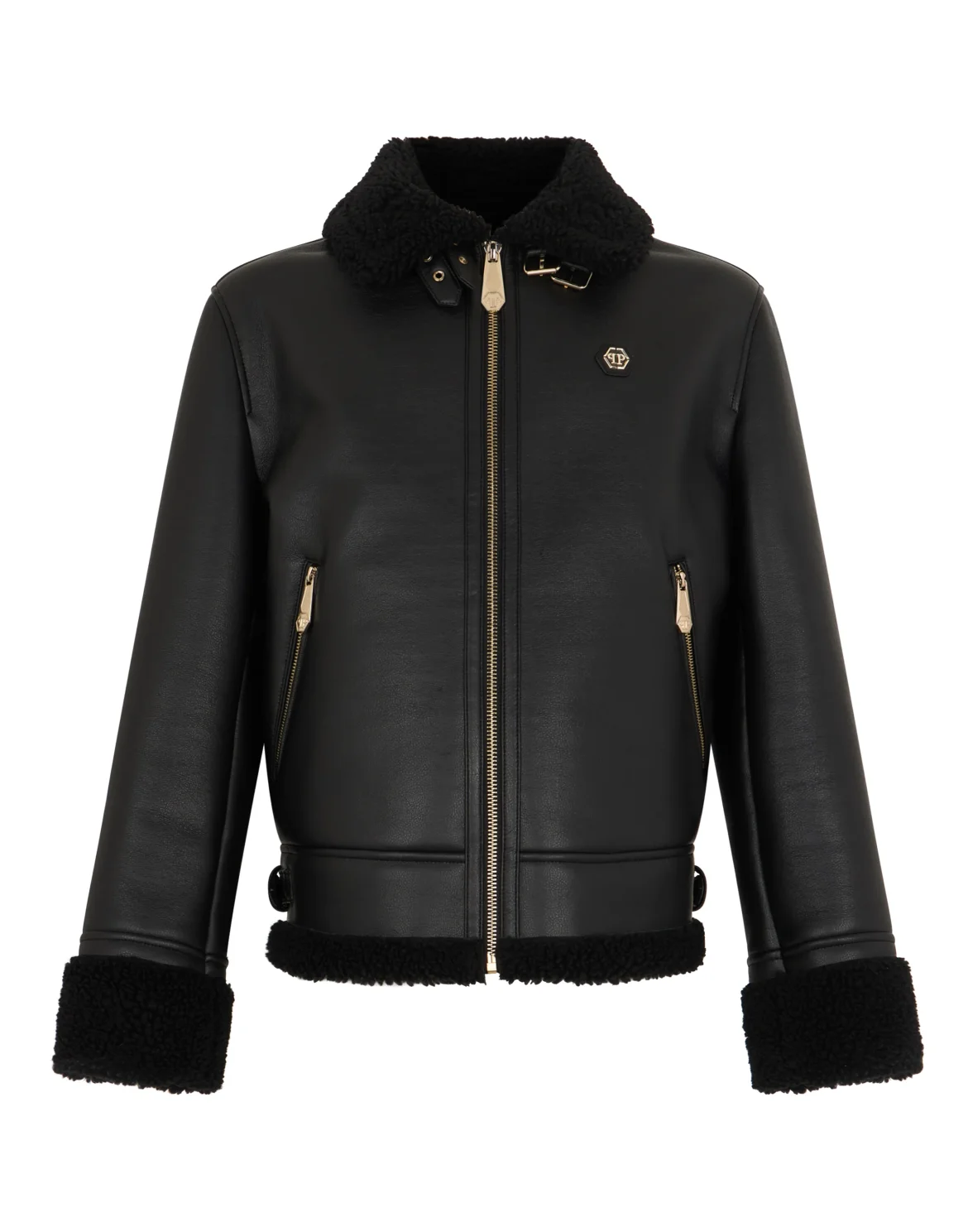 Shearling Jacket, цвет: Черный