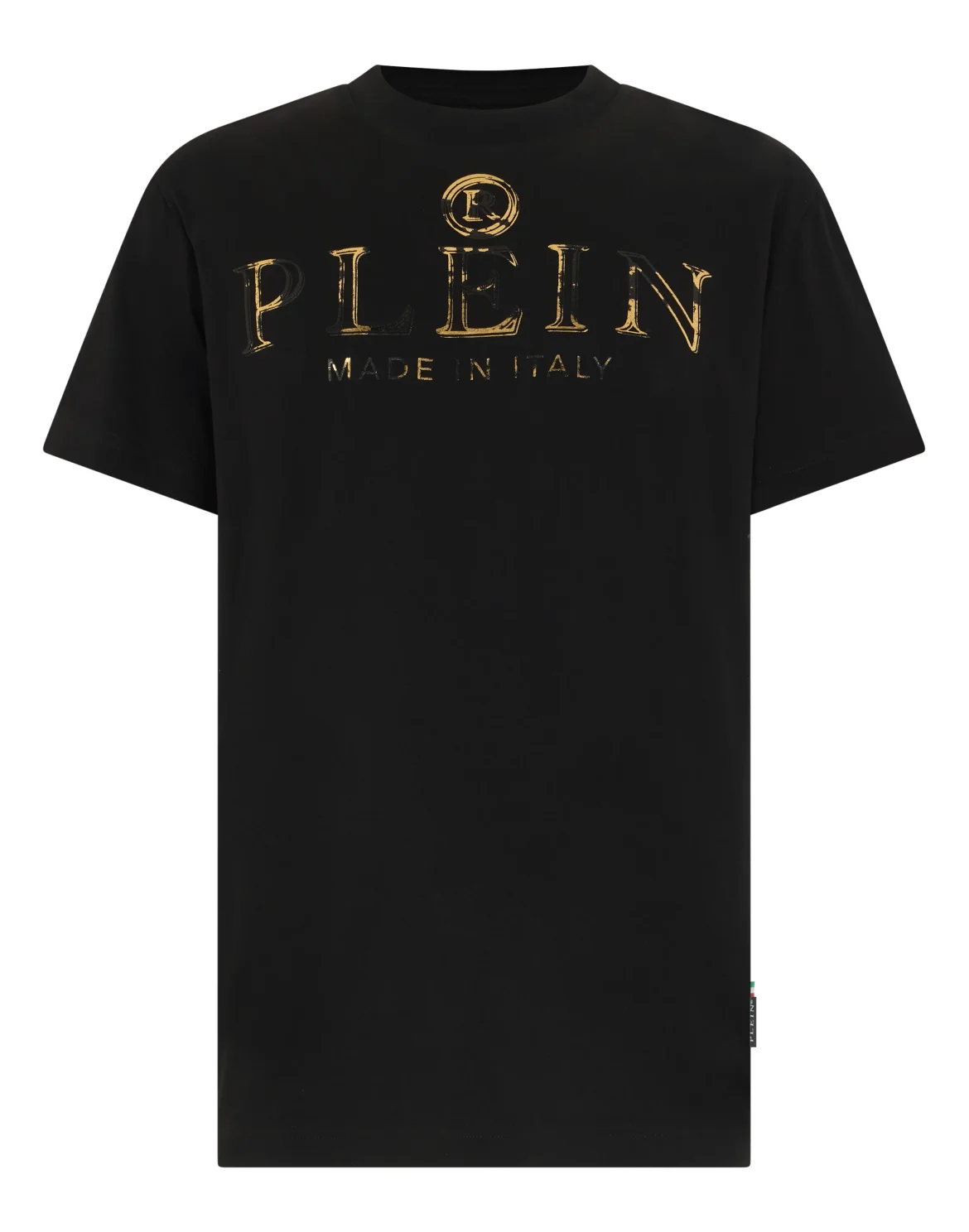 Round Neck T-Shirt Golden Plein, цвет: Черный