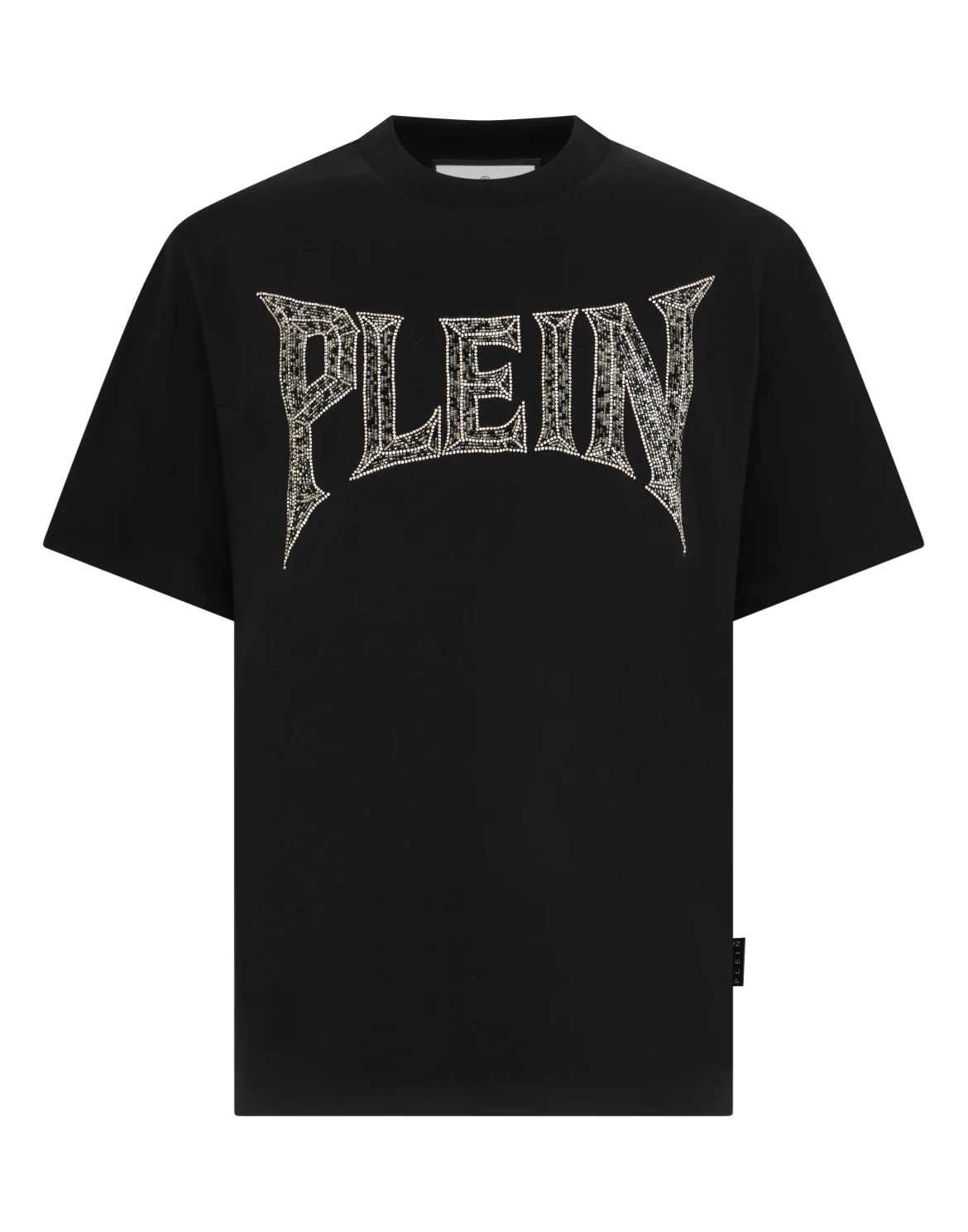 Round Neck T-Shirt Chrome Stones, цвет: Черный
