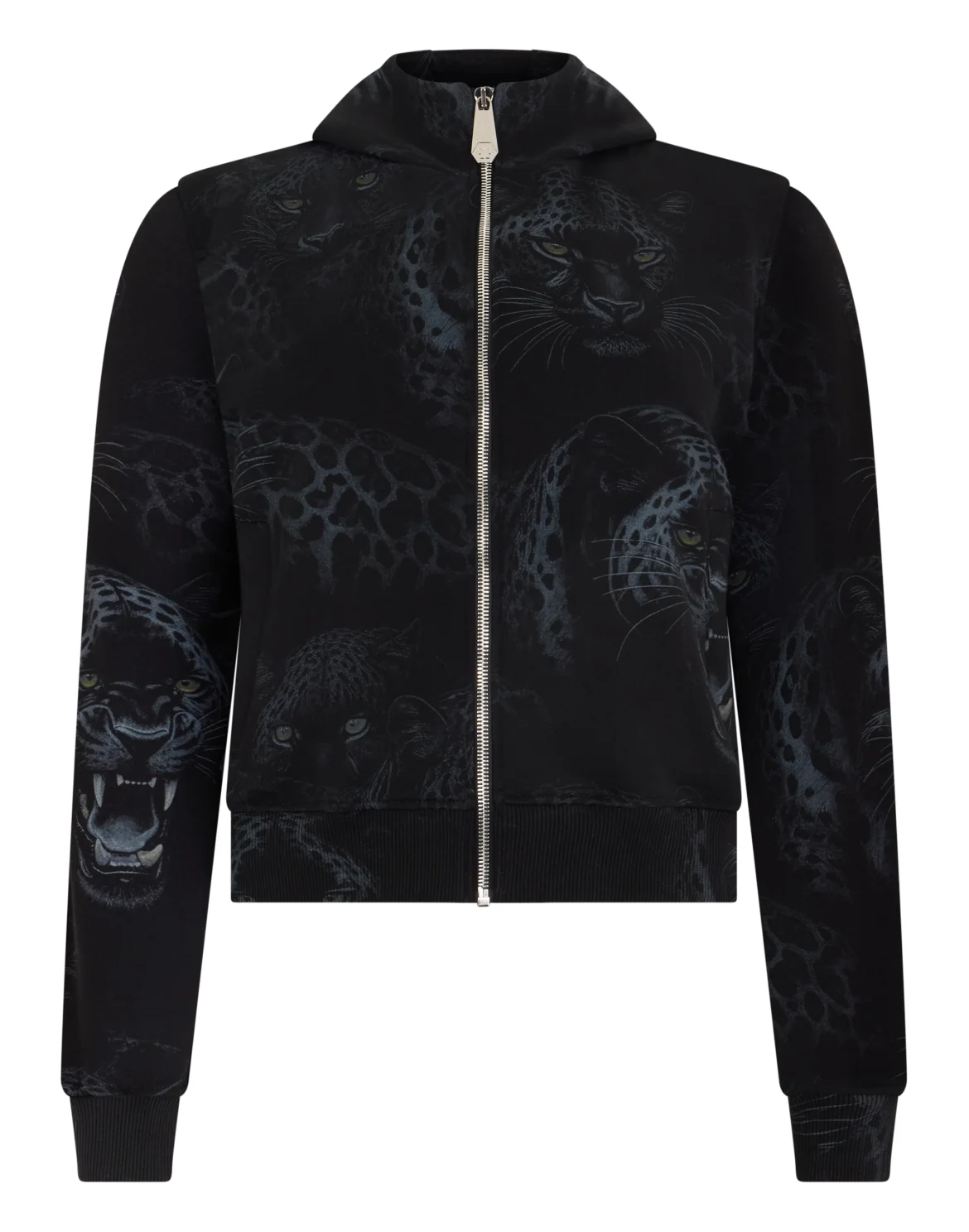 Zip Hoodie All-Over Panther, цвет: Черный