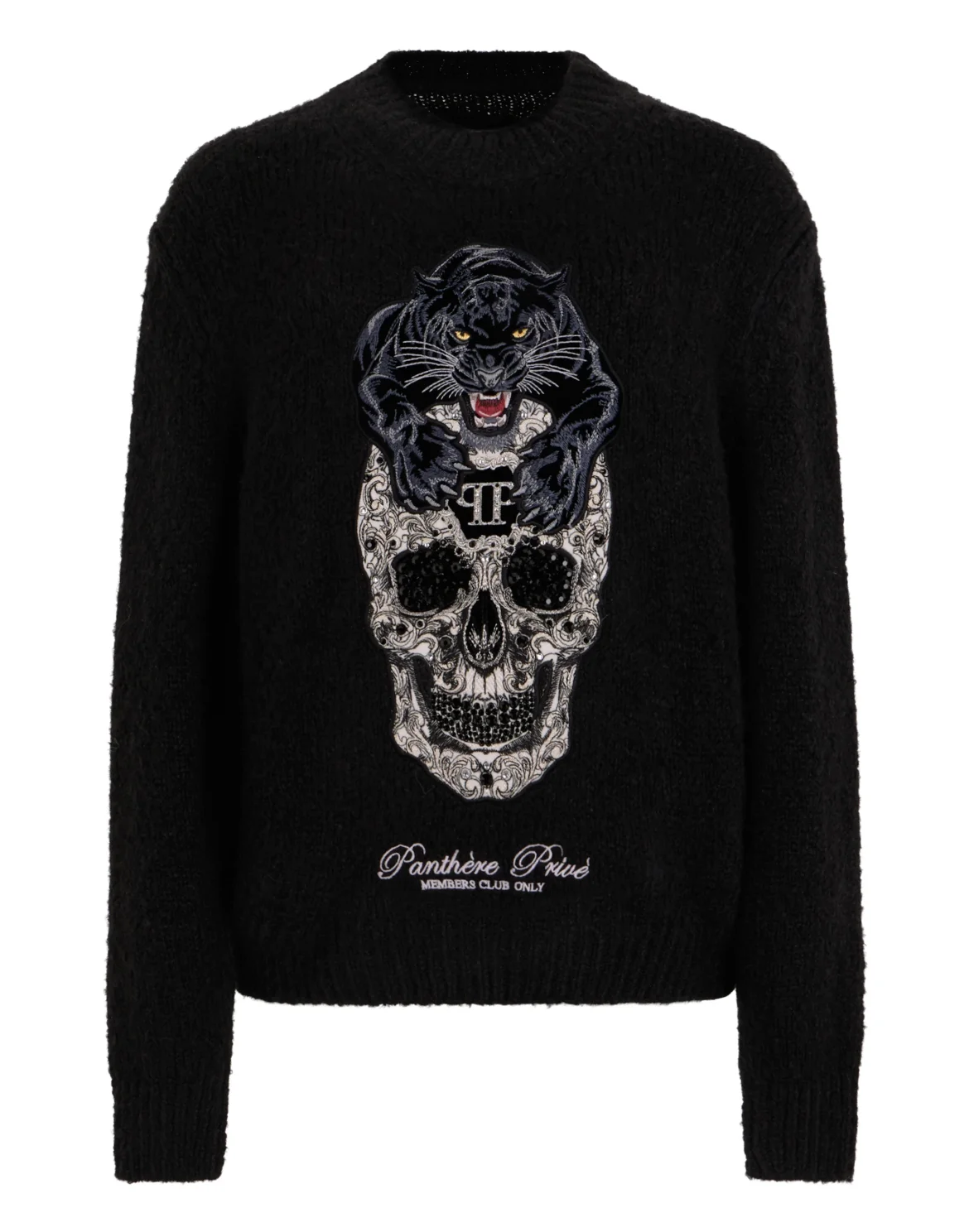 Roundneck Pullover Panther Skull, цвет: Черный