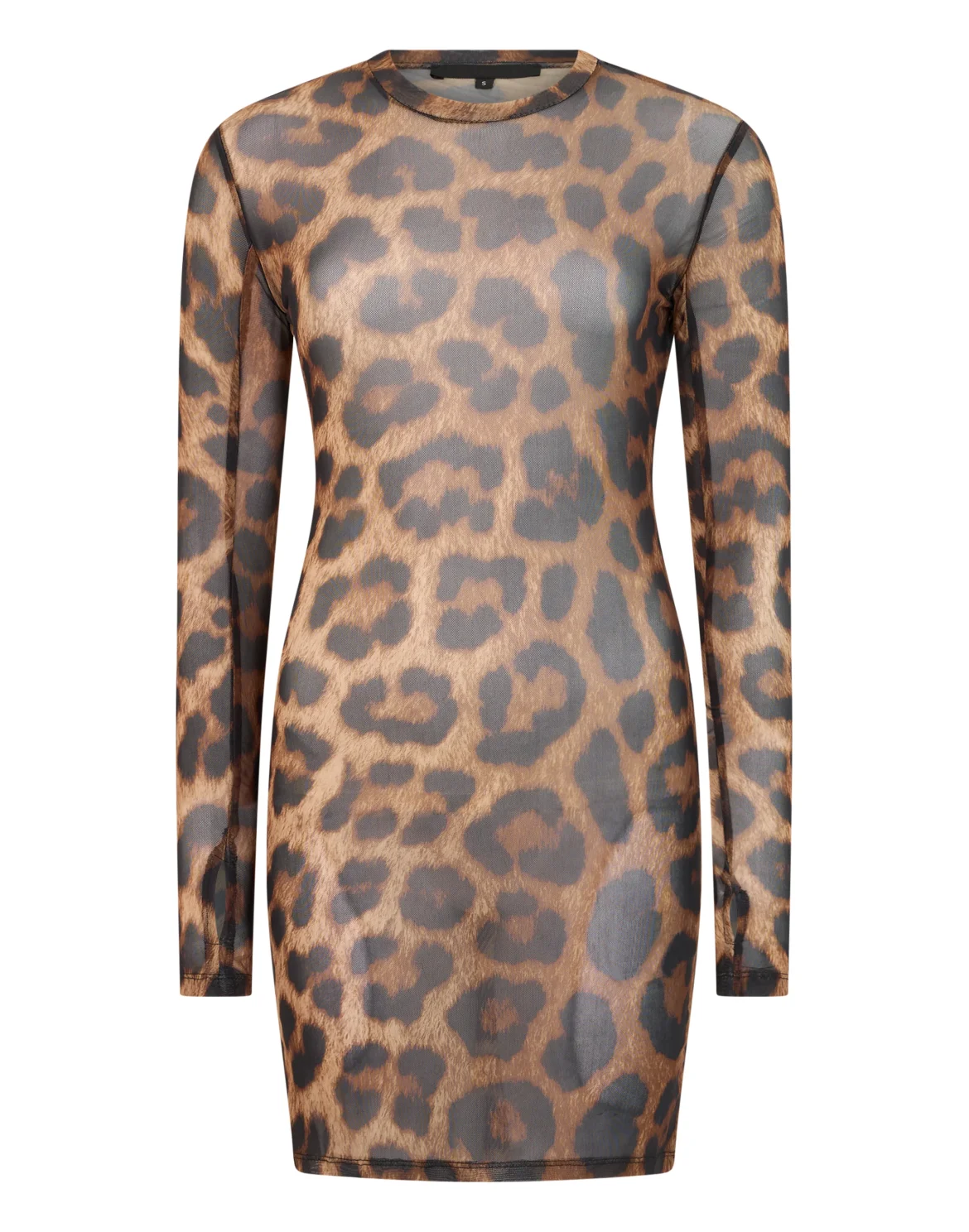 Wrinkled Tulle Mini Dress Leopard, цвет: Леопард