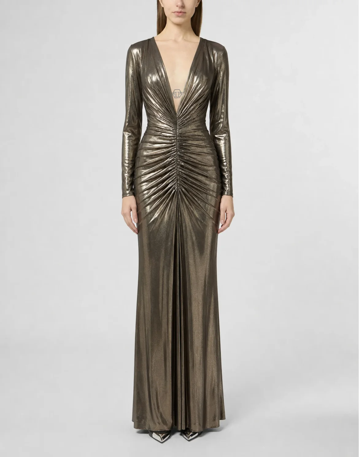 Shiny Long Dress, цвет: Золотой