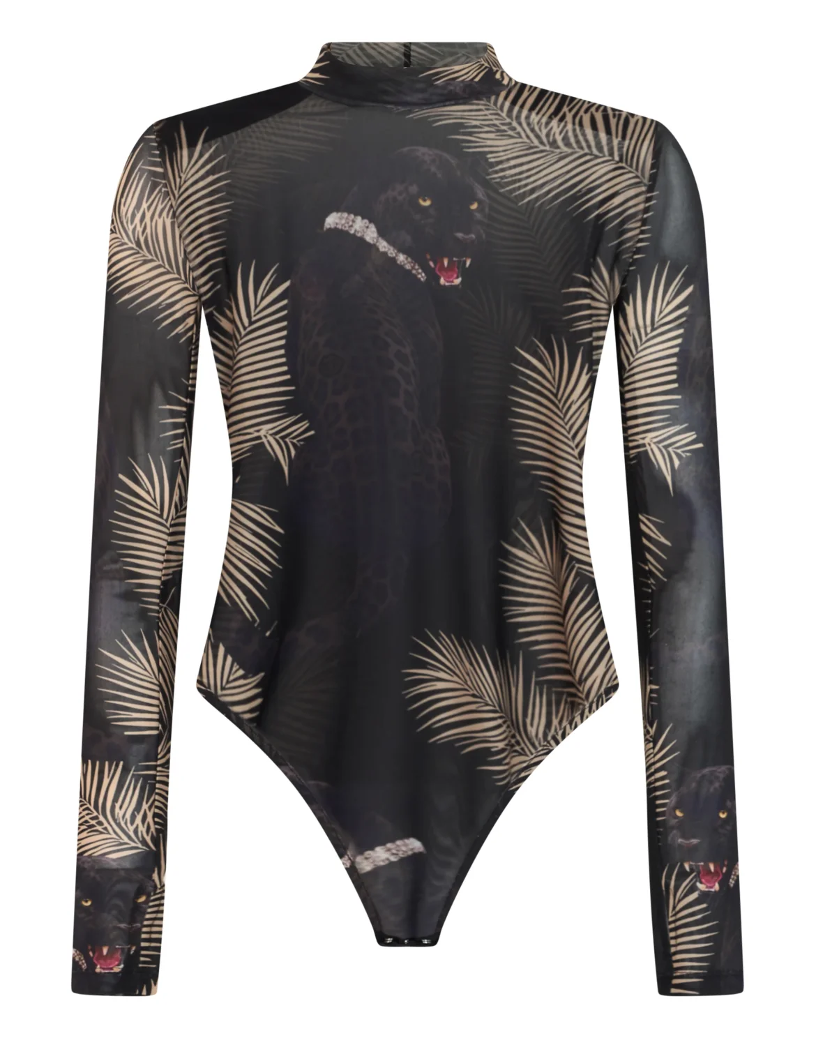Tulle Bodysuit Panthere Prive, цвет: Черный