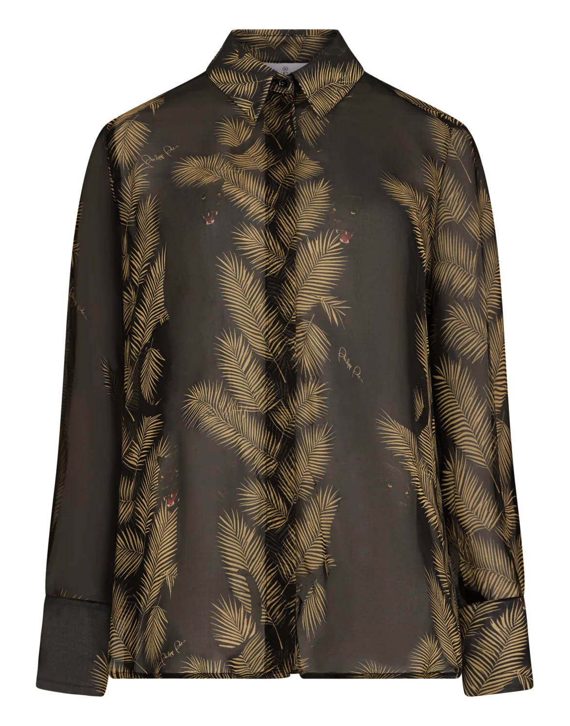 Regular Fit Silk Shirt Panthere Prive, цвет: Черный