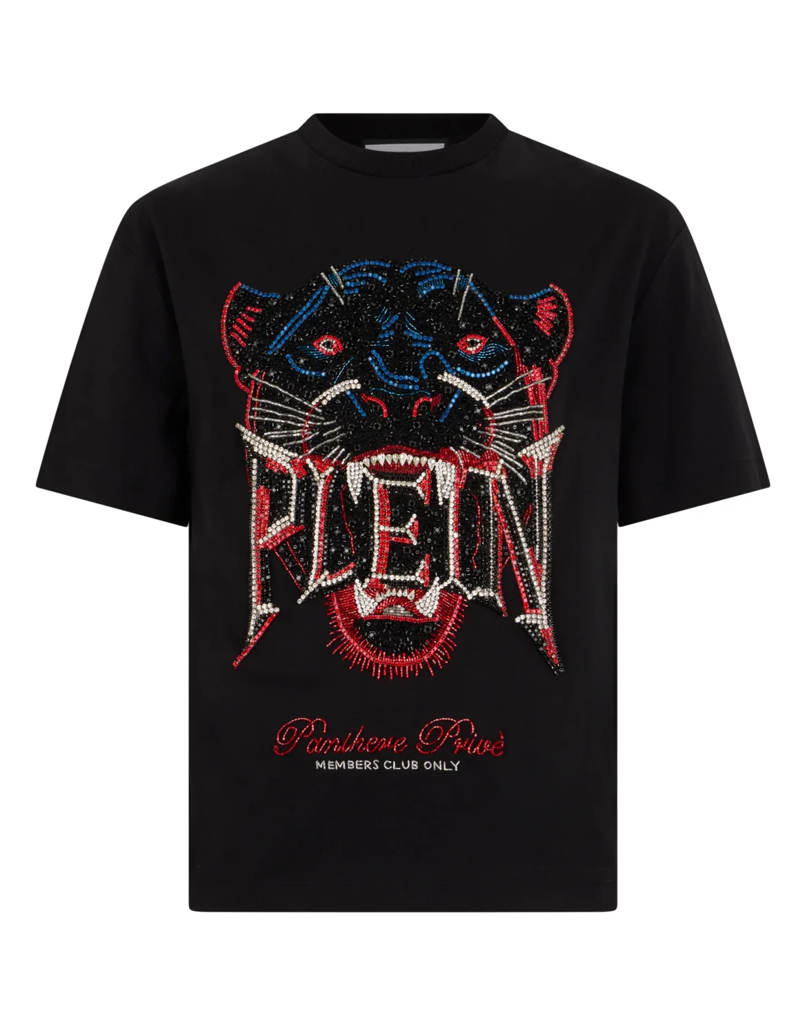 Man Fit T-Shirt Panther Chrome Logo, цвет: Черный
