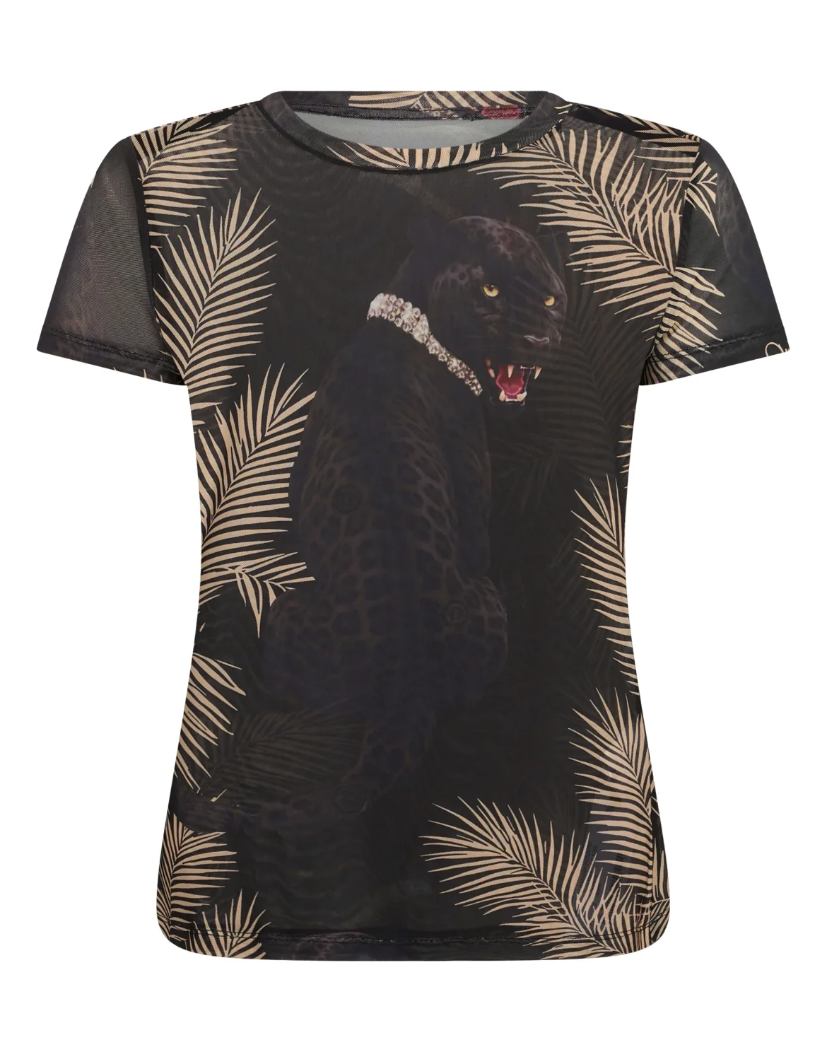 Tulle Sexy Pure Fit T-Shirt Panthere Prive, цвет: Черный