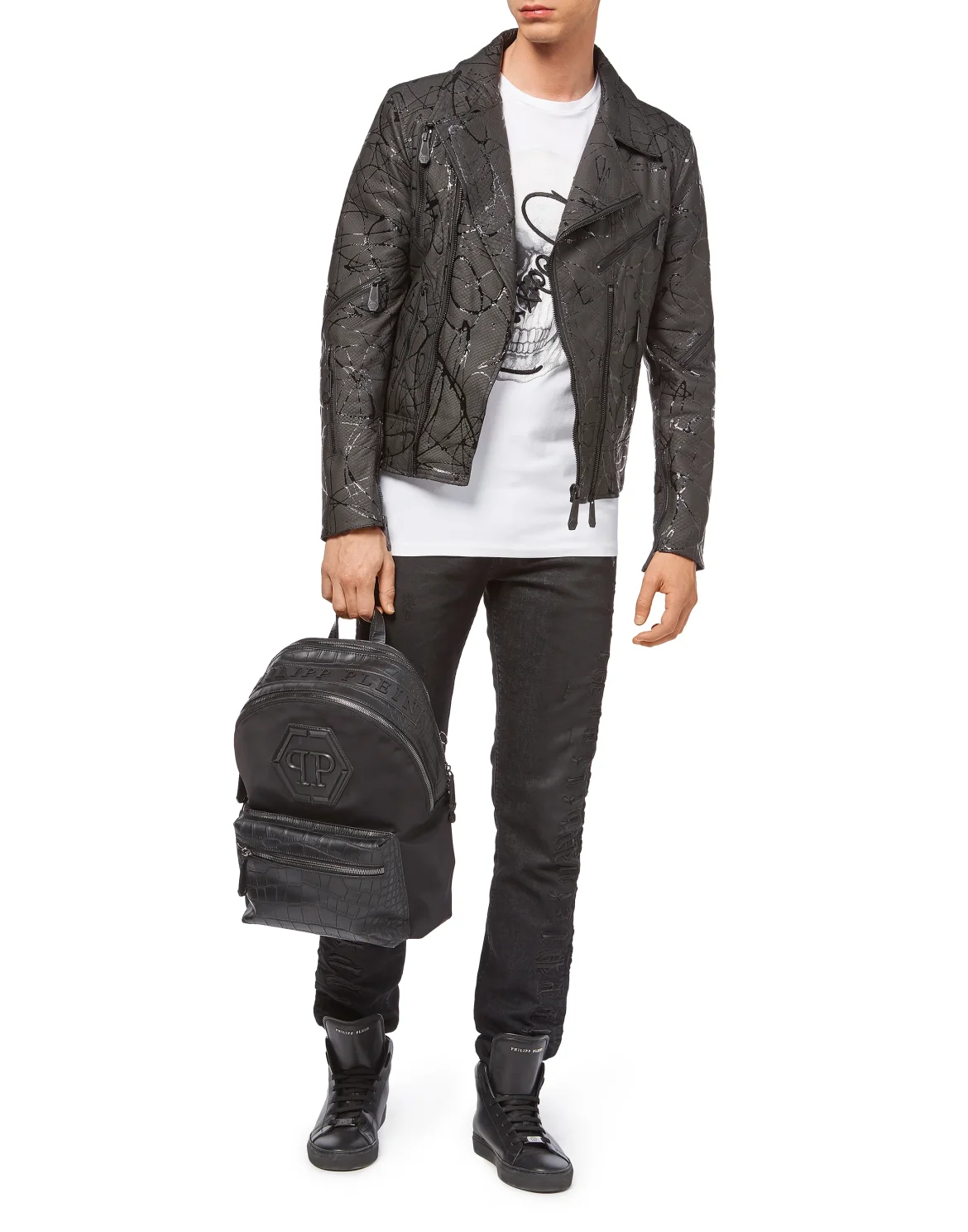 Leather Biker "Strange", цвет: Черный