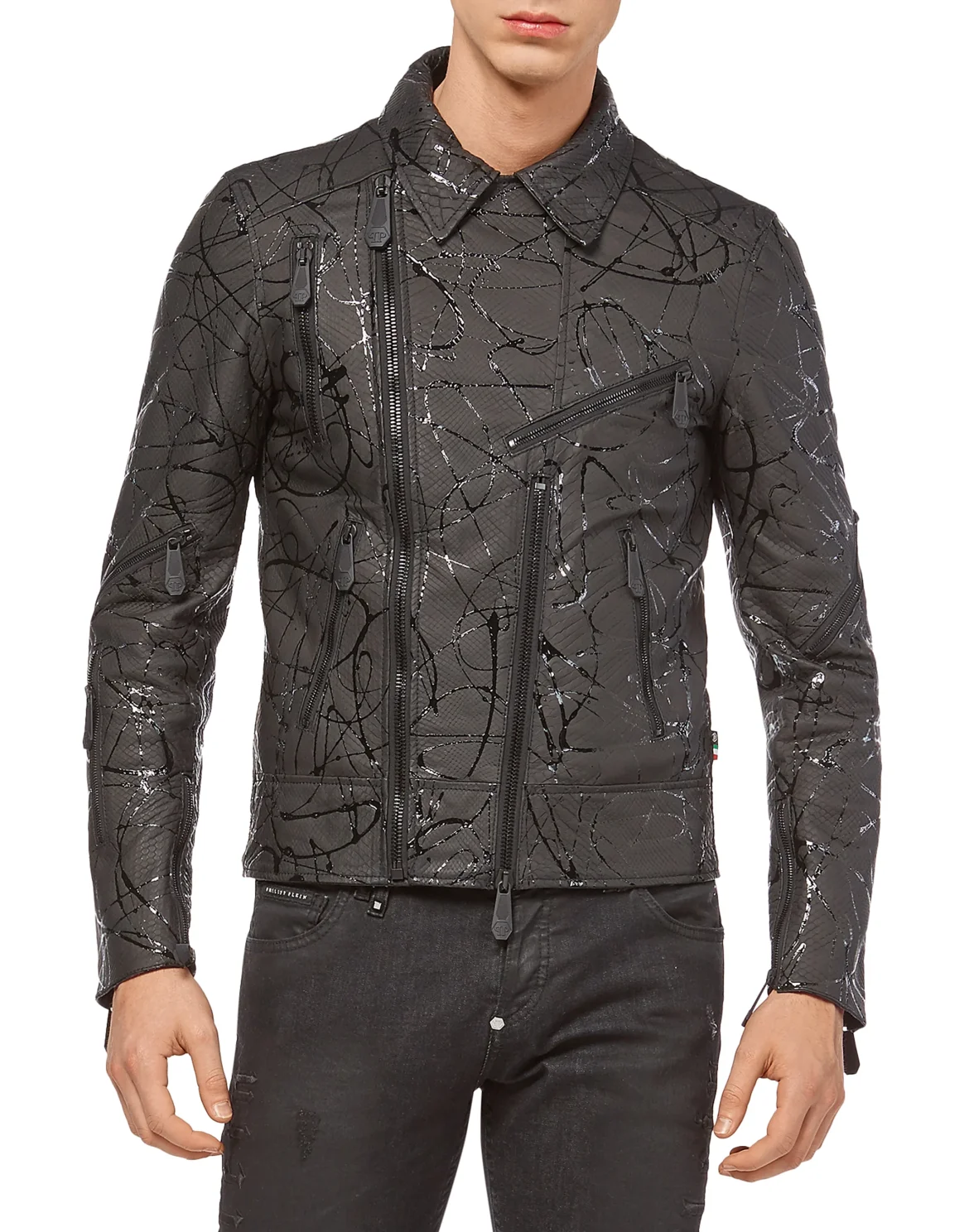 Leather Biker "Strange", цвет: Черный