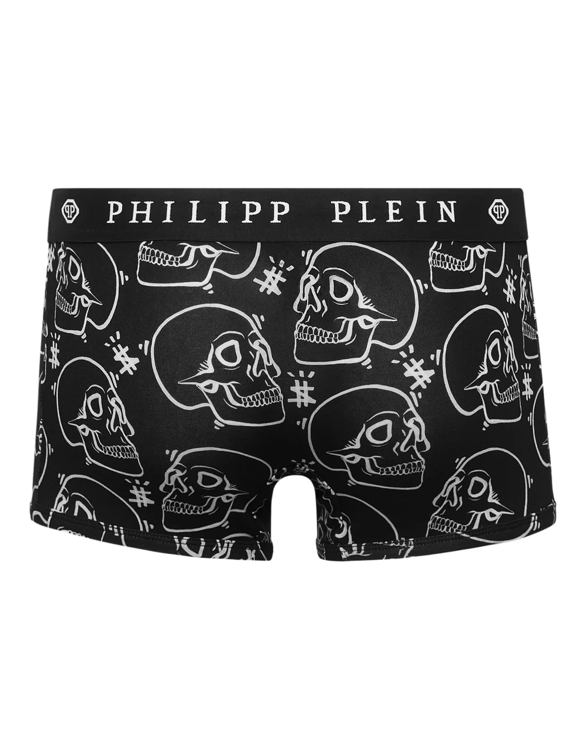 Boxer Allover  Outline Skull, цвет: Черный