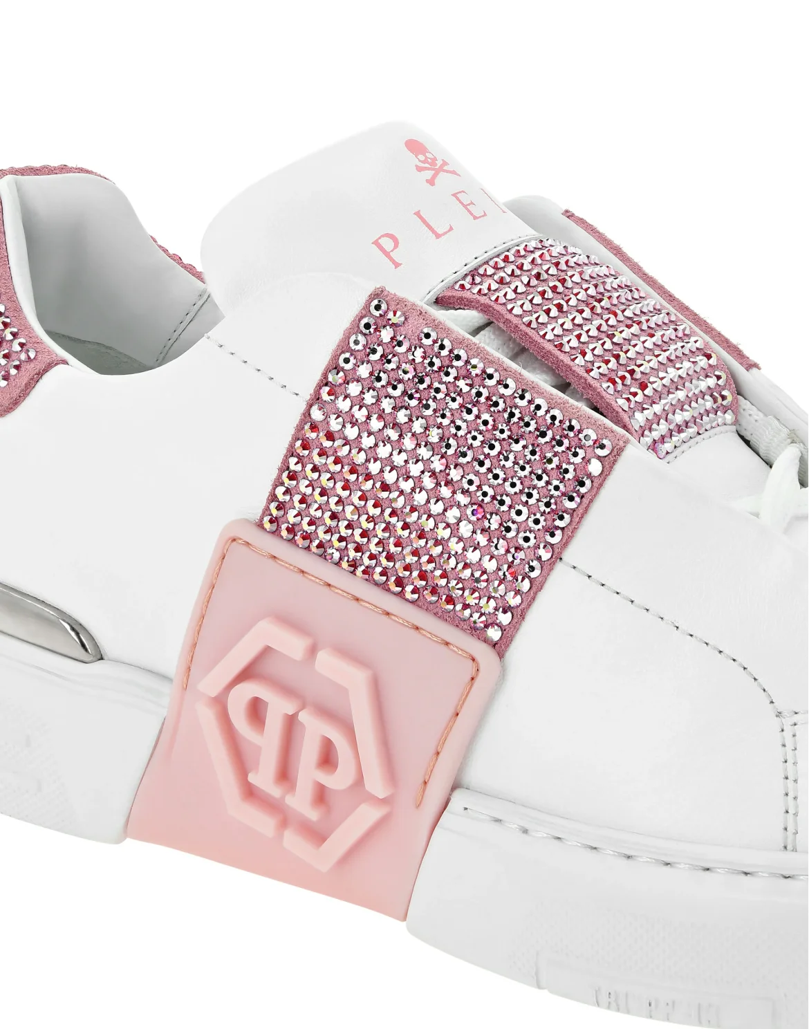 PHANTOM KICK$ Lo-Top Leather and Crystal, цвет: Белый